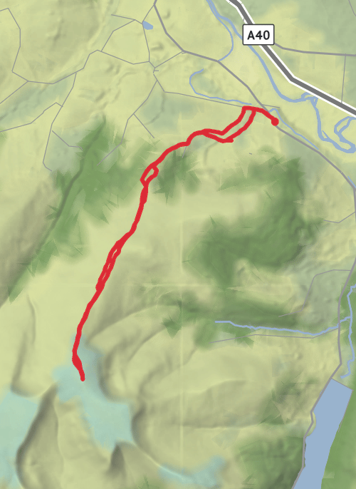 Powys Hiking mobile static map