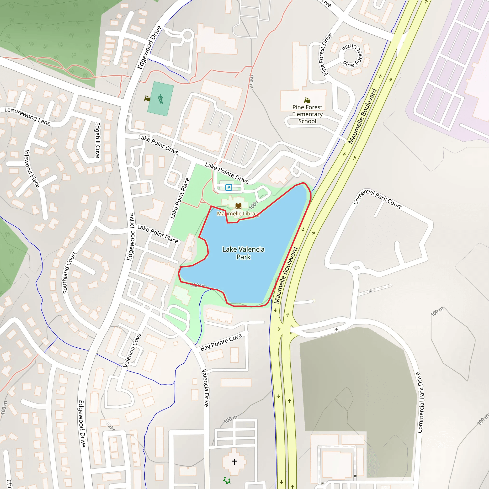 Lake Valencia Loop mobile static map