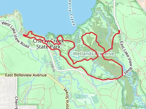 Wetland Trail, Cherry Creek trail and South Connector Loop Trail