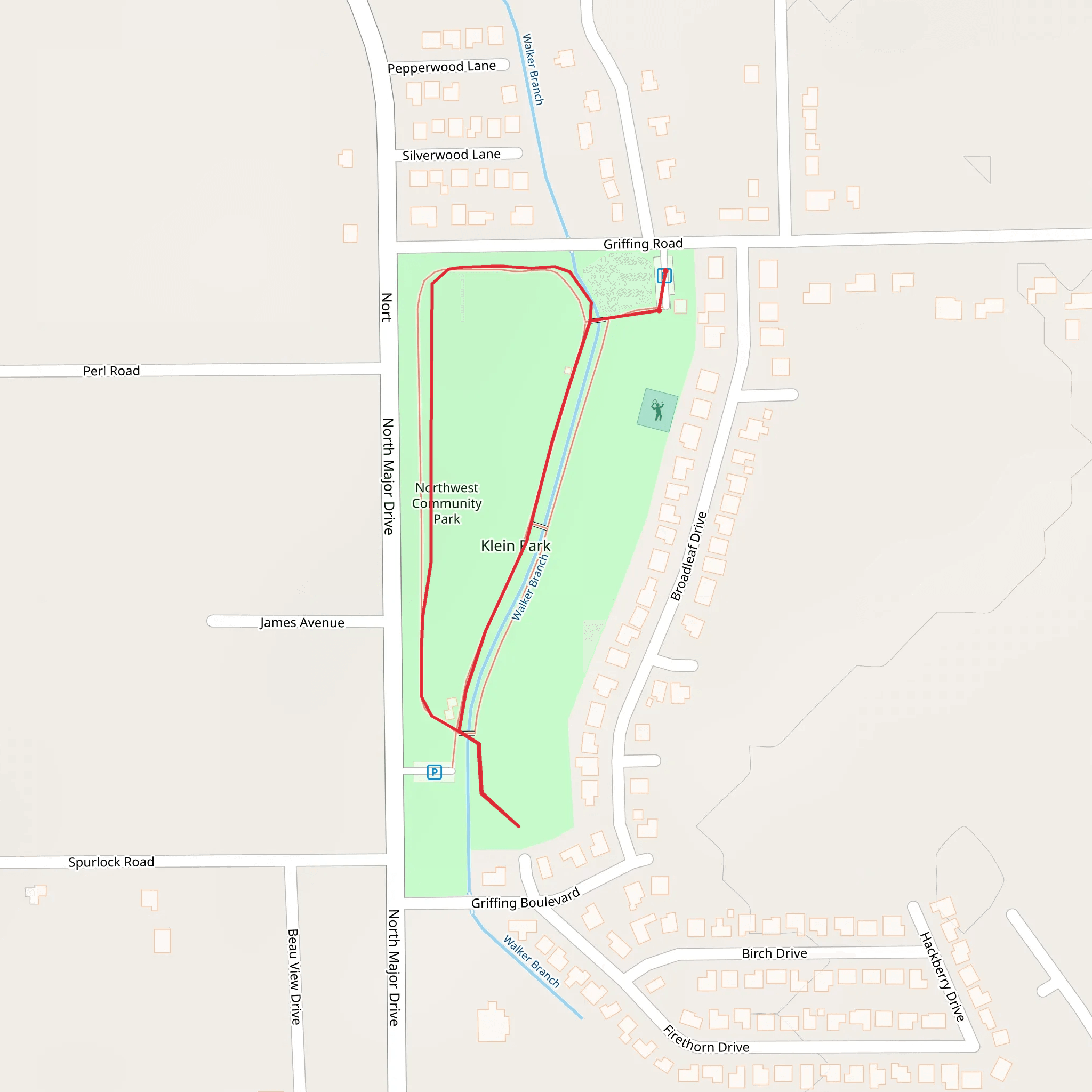 Klein Park Loop mobile static map