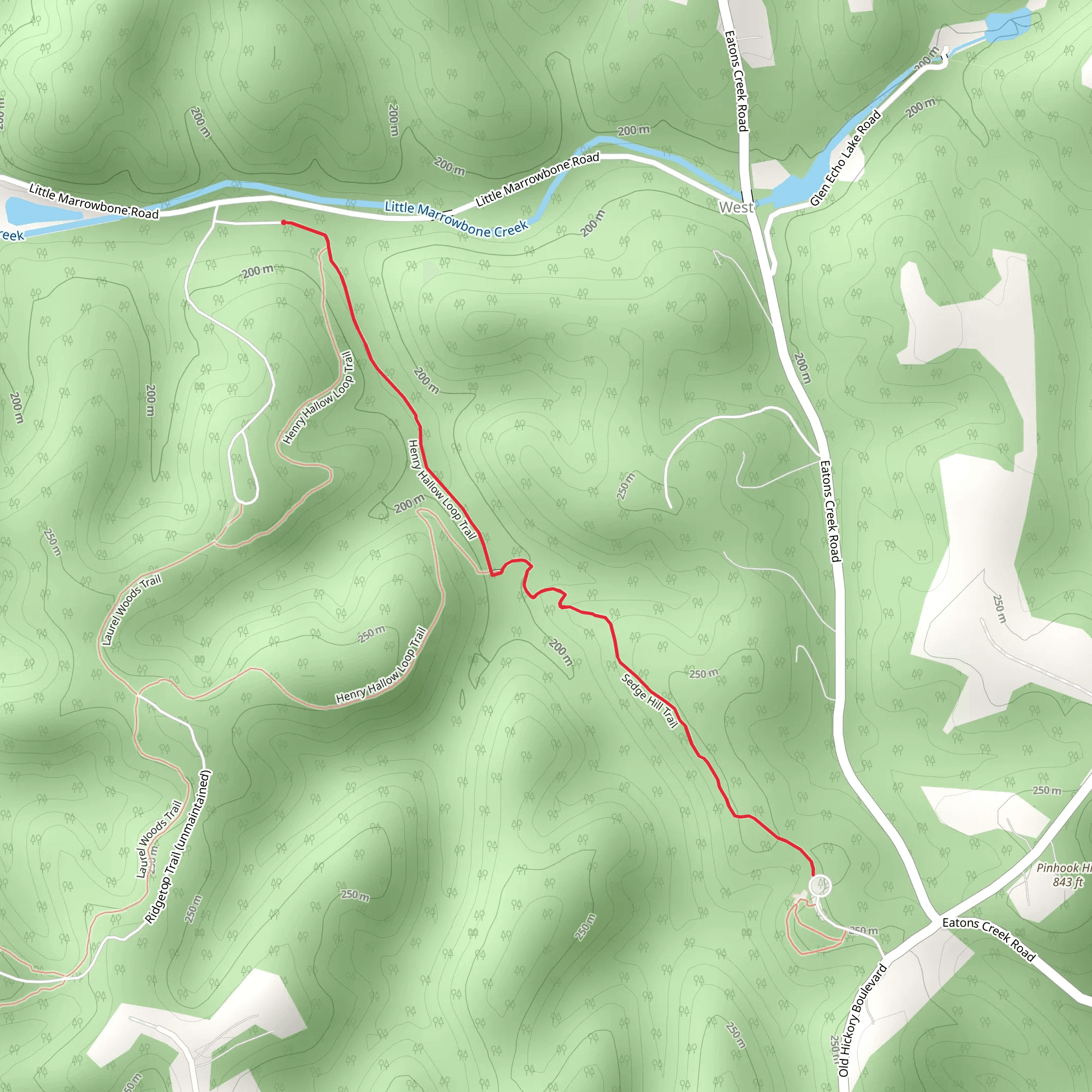Sedge Hill Trail mobile static map
