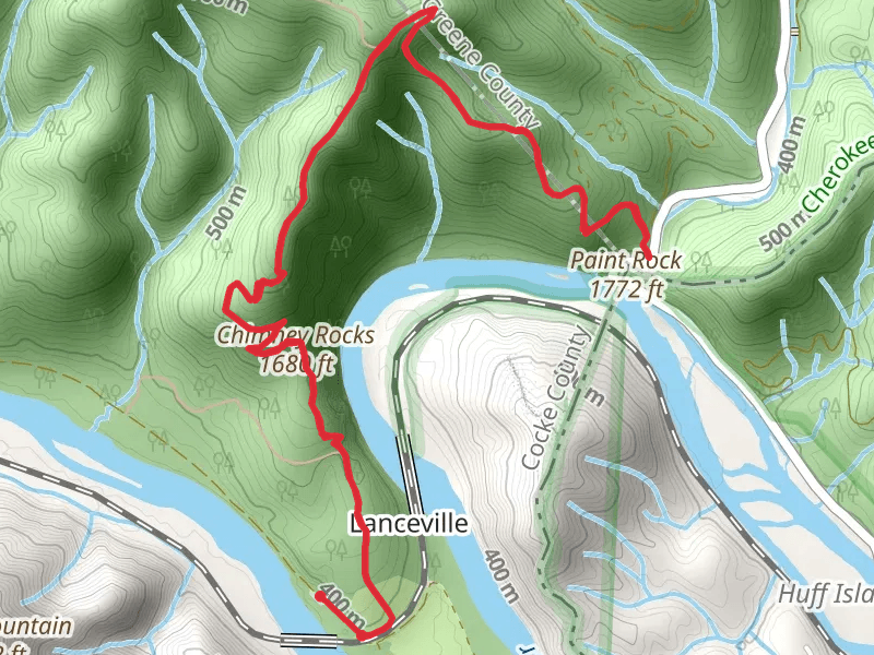 Paint Rock and Chimney Rocks Trail