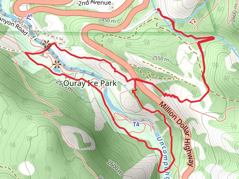 Ouray Ice Park Loop via Perimeter Trail