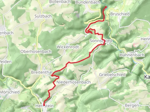 Herrstein to Bundenbach via Hosenberg