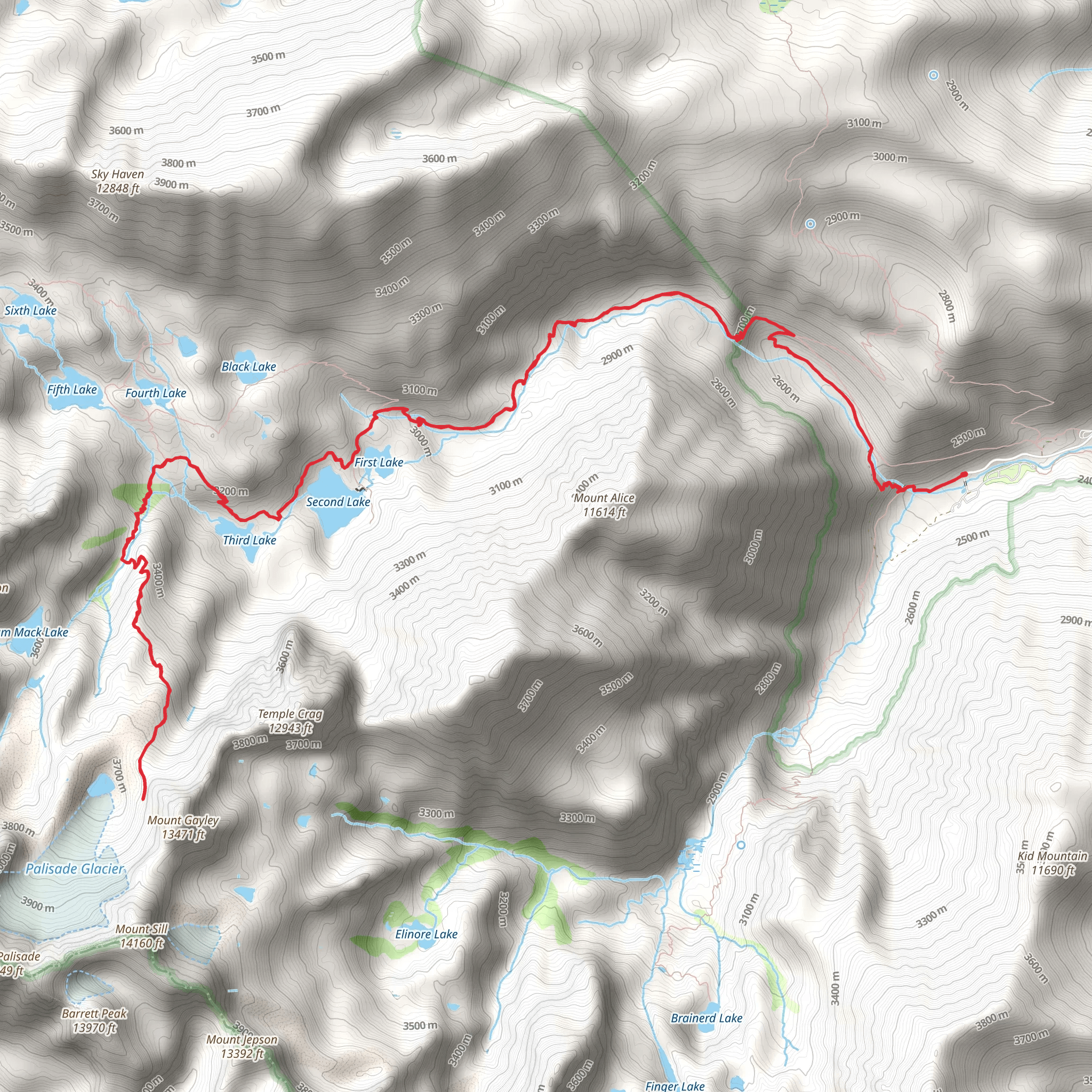 First and Second Lake mobile static map