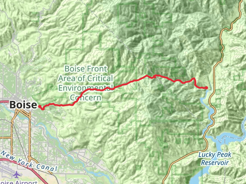 East Shaw Mountain Road - Robie Creek Park