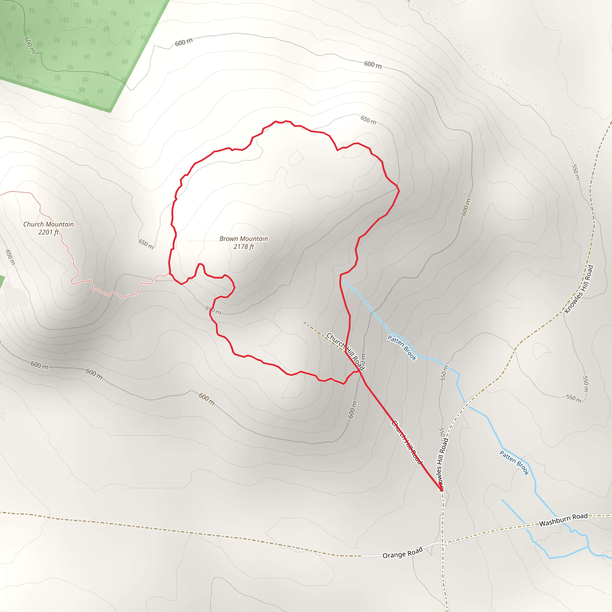 Brown Mountain Loop mobile static map