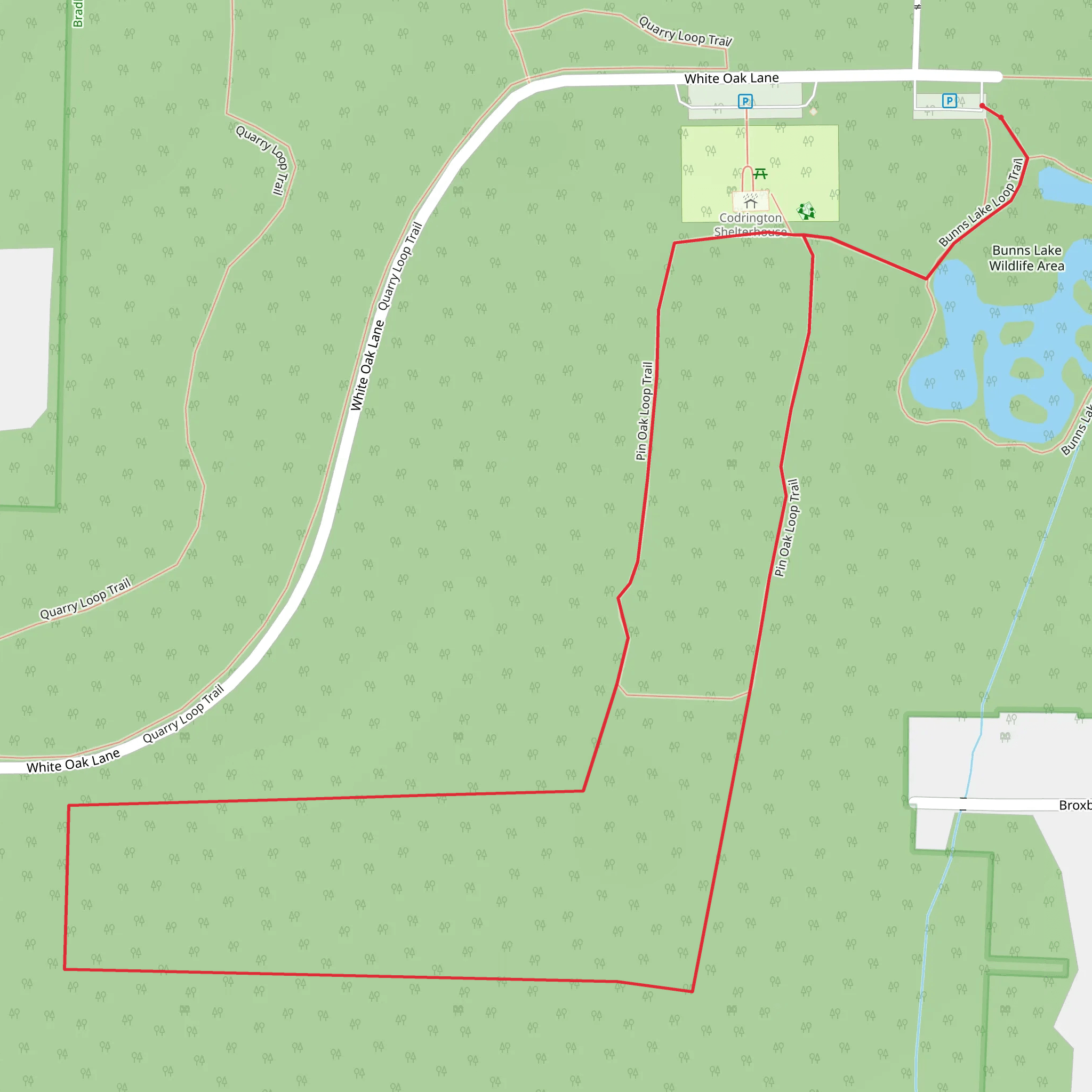 Pin Oak Loop Trail mobile static map