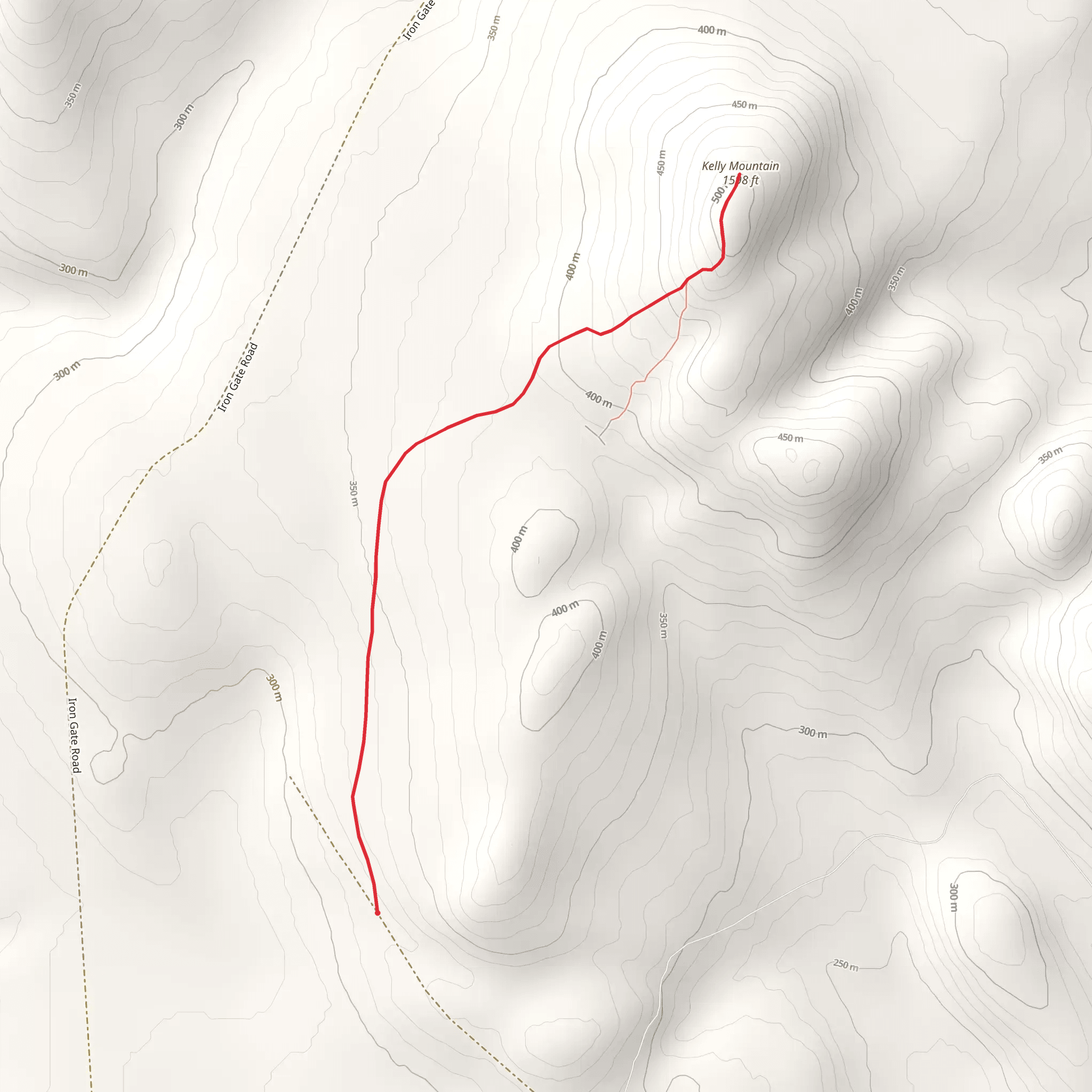 Kelly Mountain Trail from Stagecoach Road mobile static map