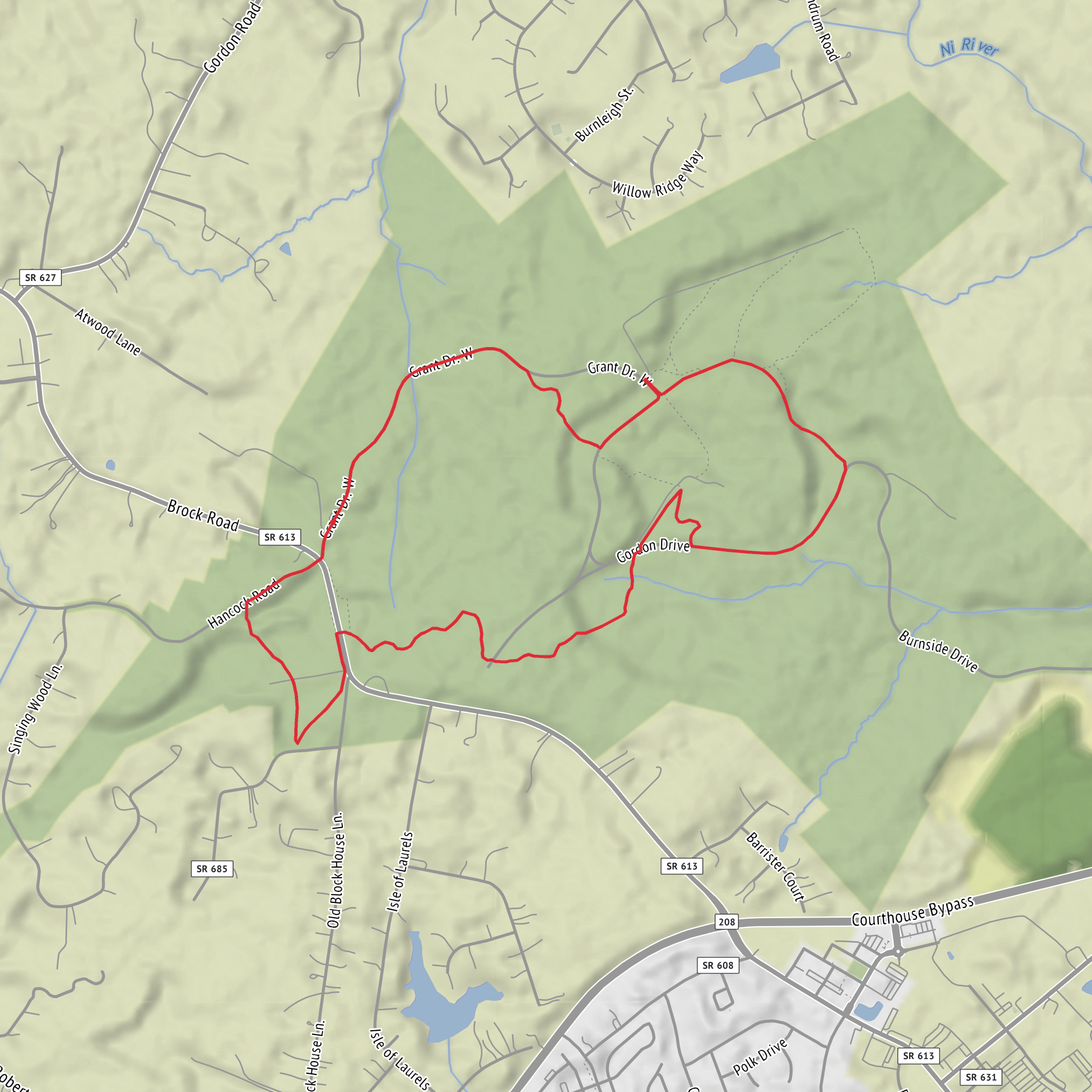 Spotsylvania Historical Trail mobile static map