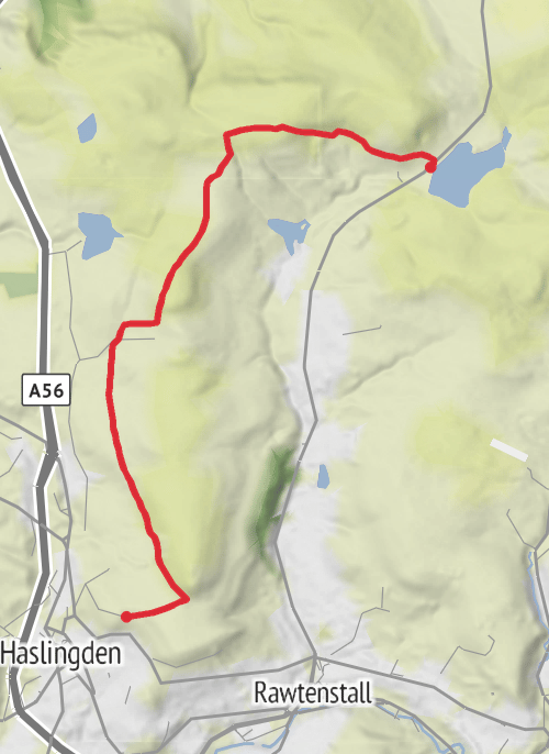 Haslingden Halo to Clowbridge Reservoir mobile static map