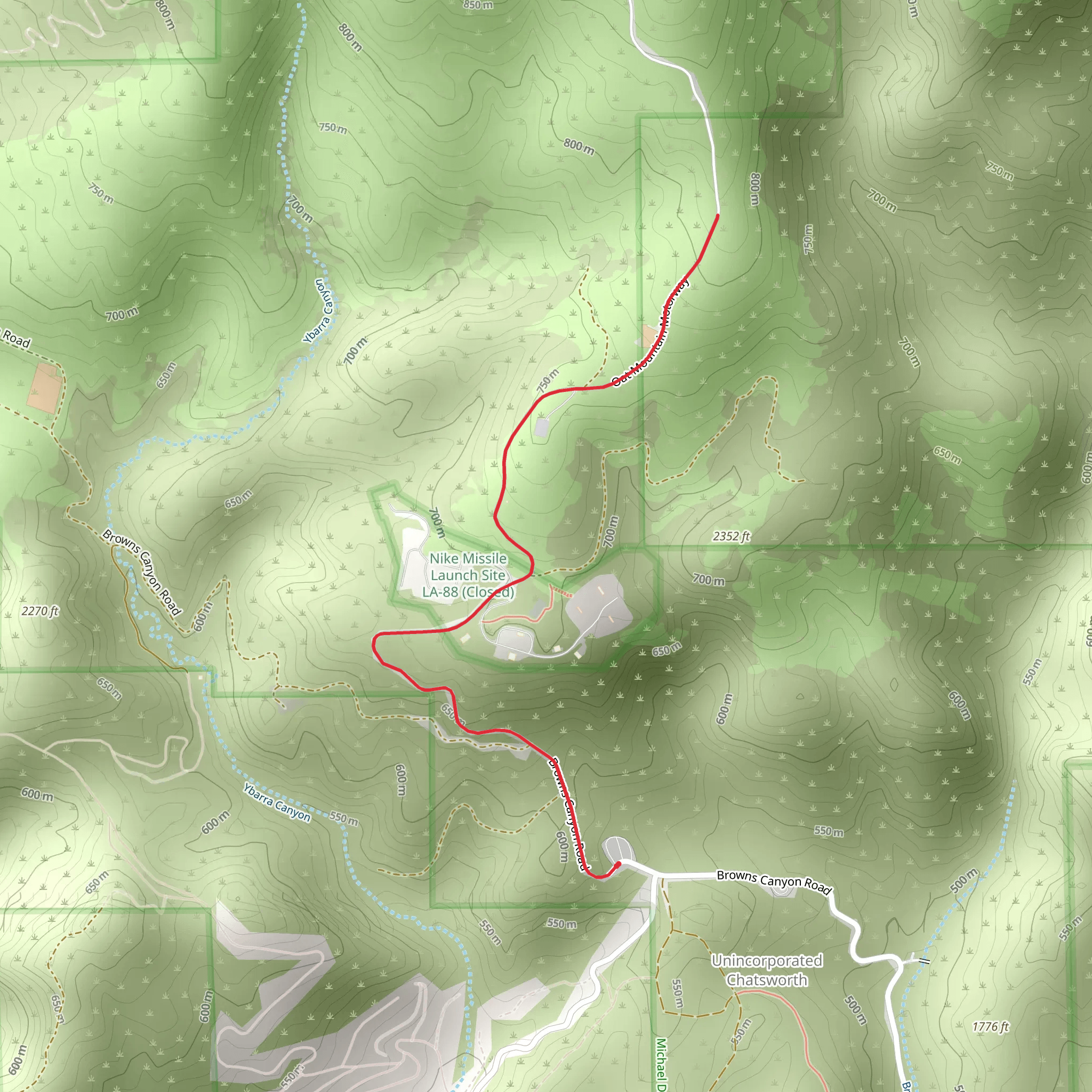 Oat Mountain Way mobile static map