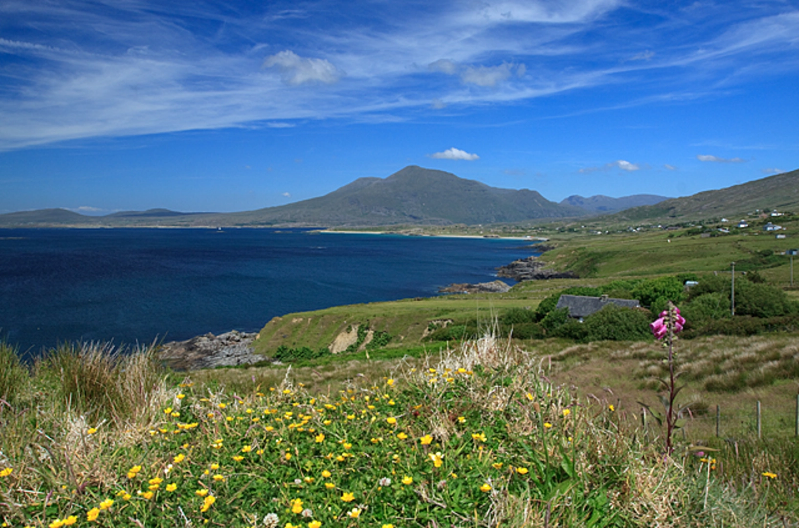 An image depicting the trail Mweelrea Mountain via Ben Lugmore and its surrounding area.