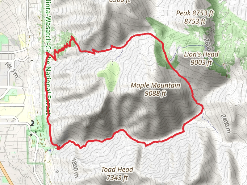 Slate Canyon Trail and Side Canyon Trail