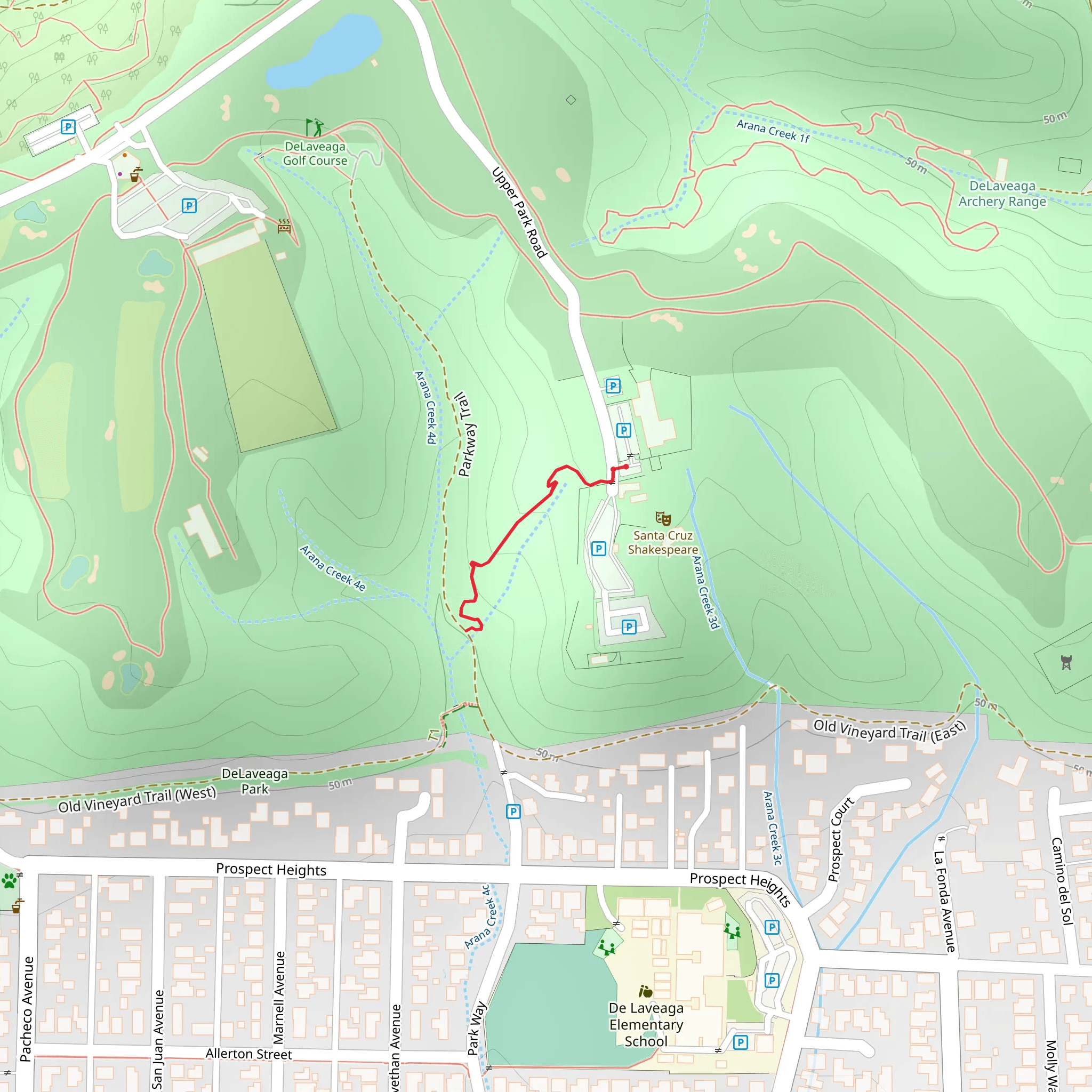 Audrey Stanley Grove Trail mobile static map
