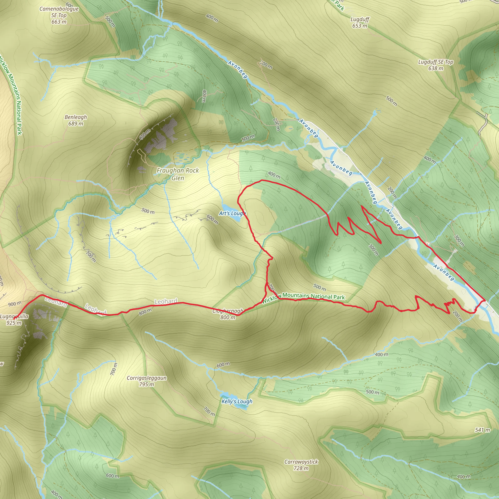 Lugnaquilla - The Zig Zags mobile static map