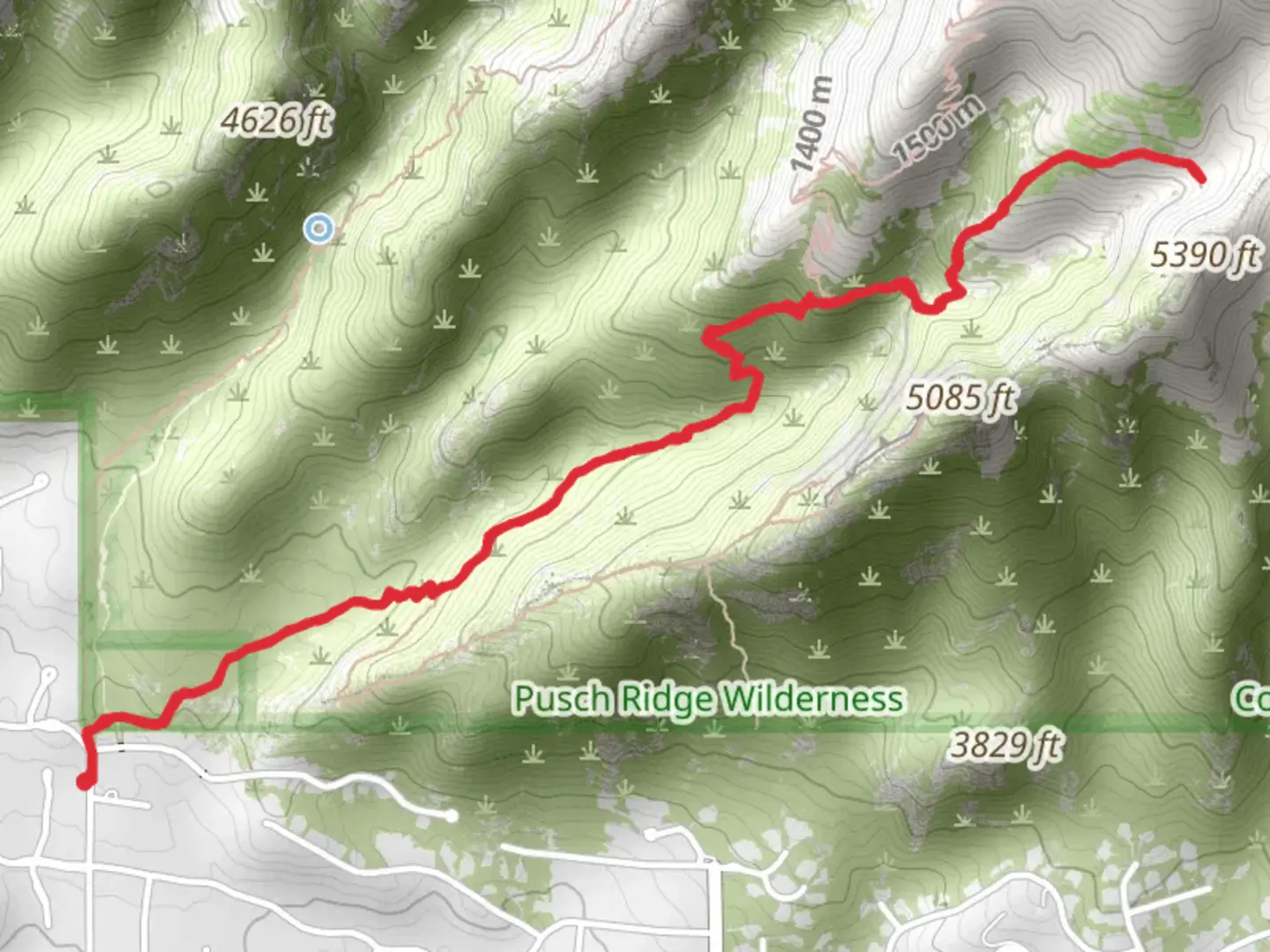 An image depicting the trail Pontatoc Trail and its surrounding area.