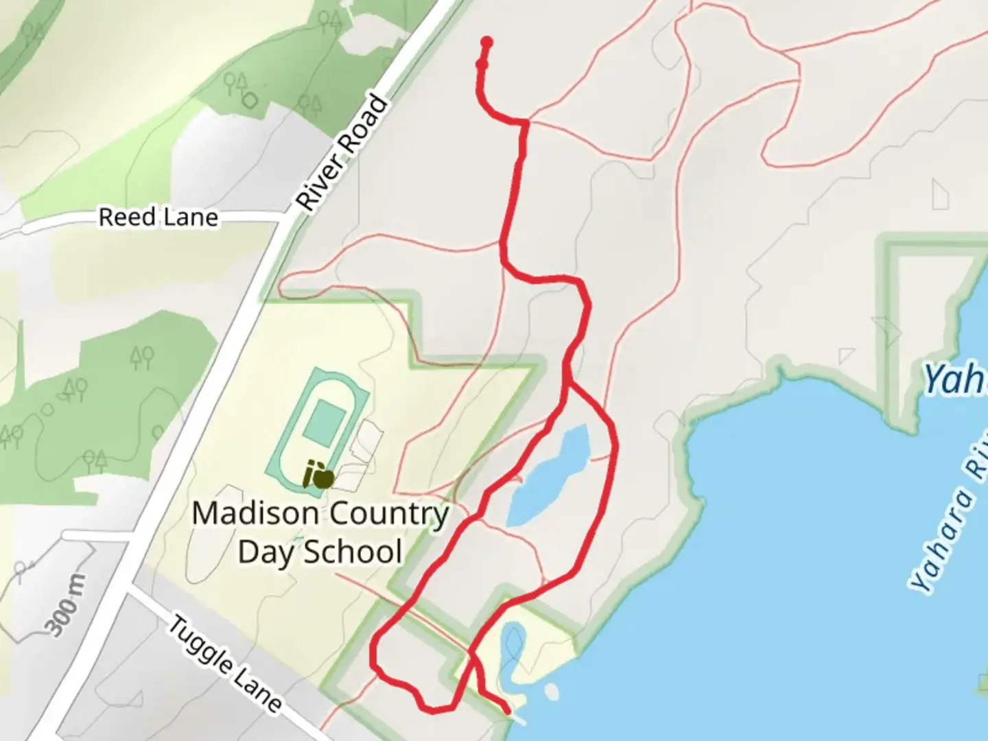 An image depicting the trail Yahara River North Shore Loop - River Road and its surrounding area.