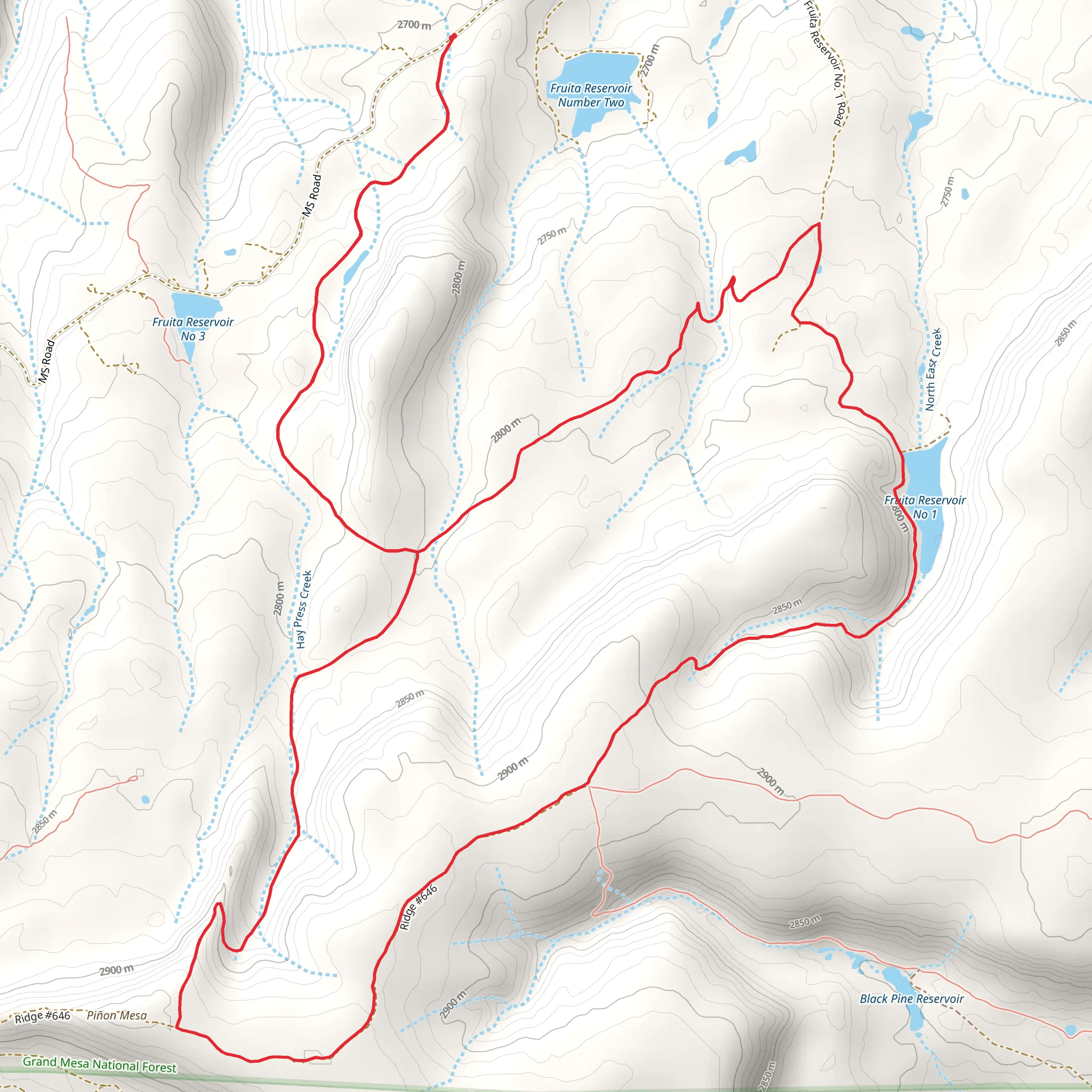 Turkey Flats Loop Trail mobile static map