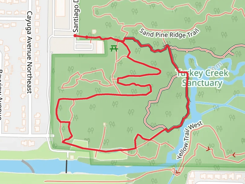 Loop Beside Turkey Creek from Santiago Drive