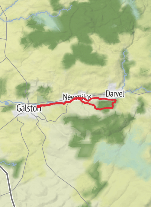 Galston around Lanfine estate  mobile static map
