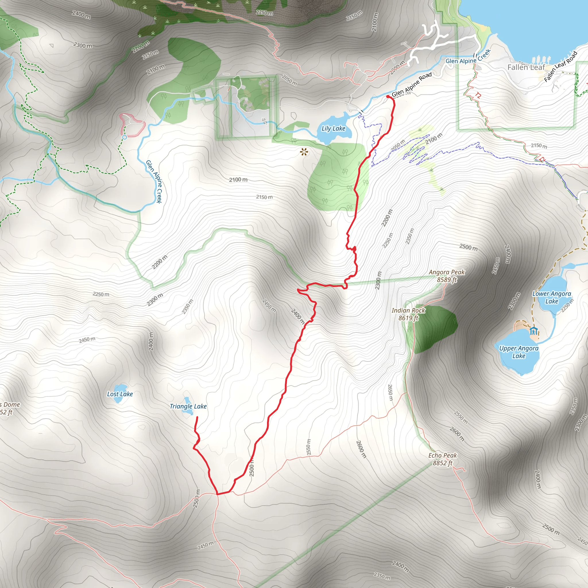 Triangle Lake Trail mobile static map