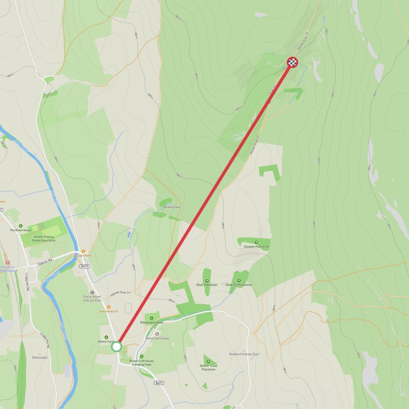 A map preview of the recording Hike on Pen-y-Ghent Circuit.