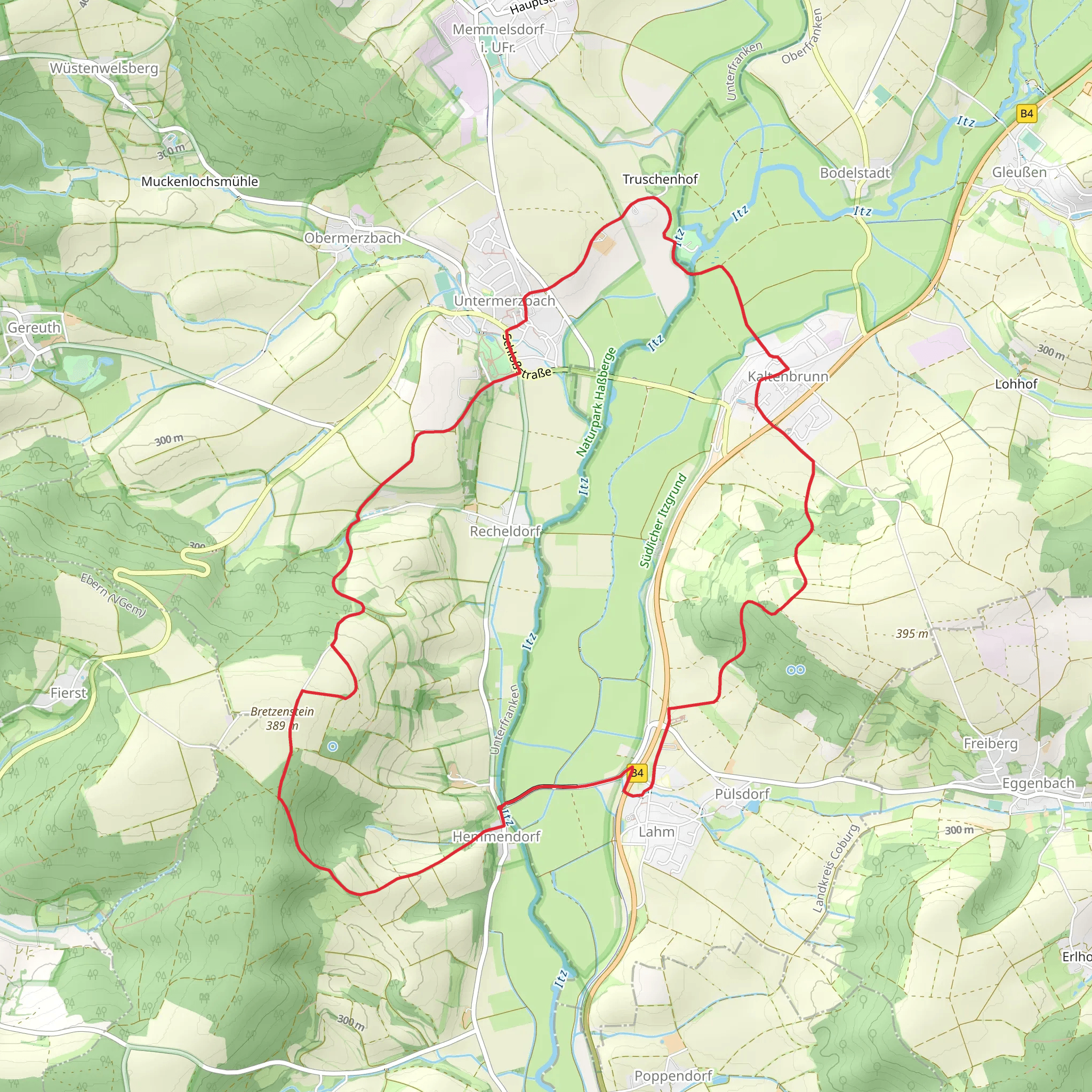 Milan Untermerzbach and Lauftour UMB 1 mobile static map