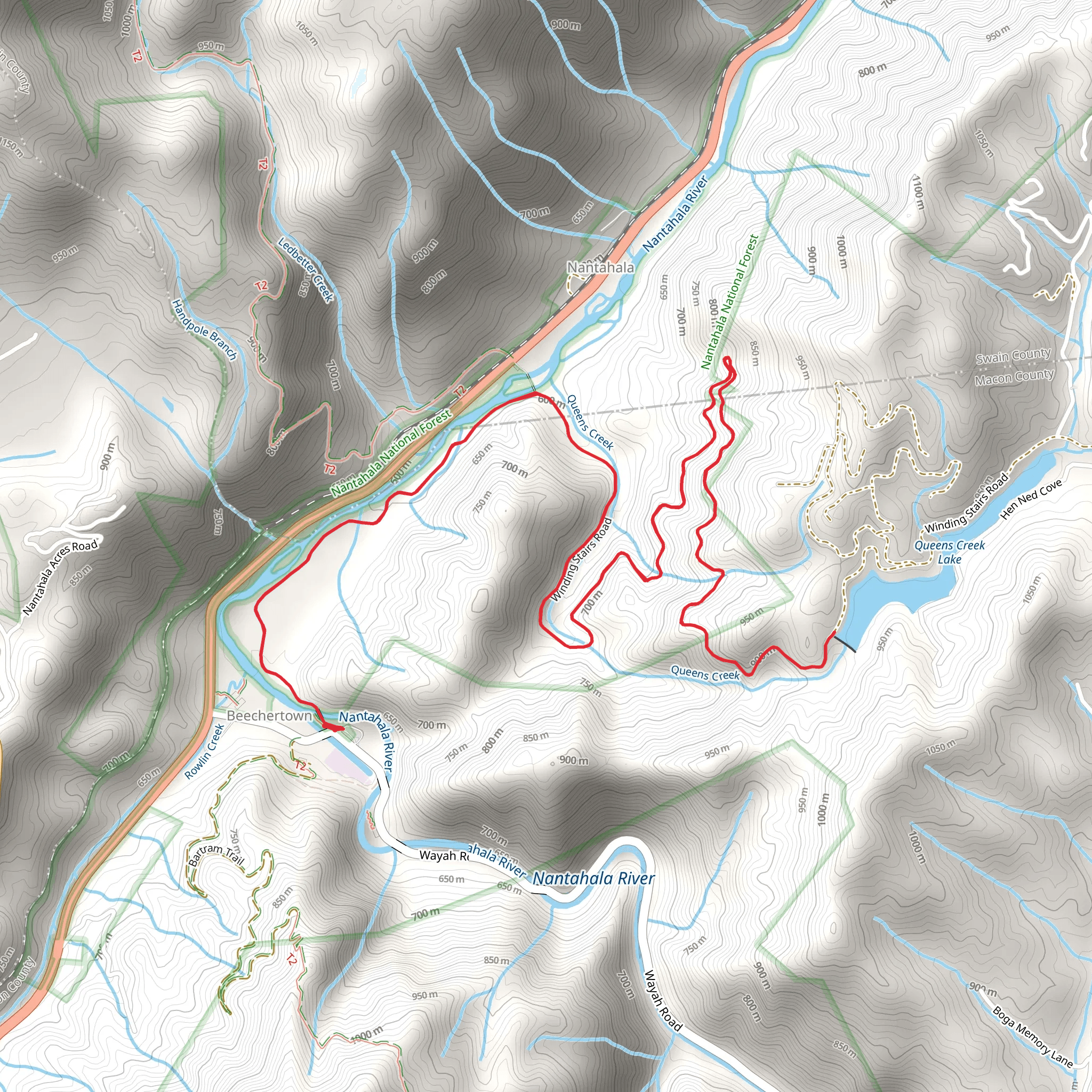 Queens Creek Lake mobile static map