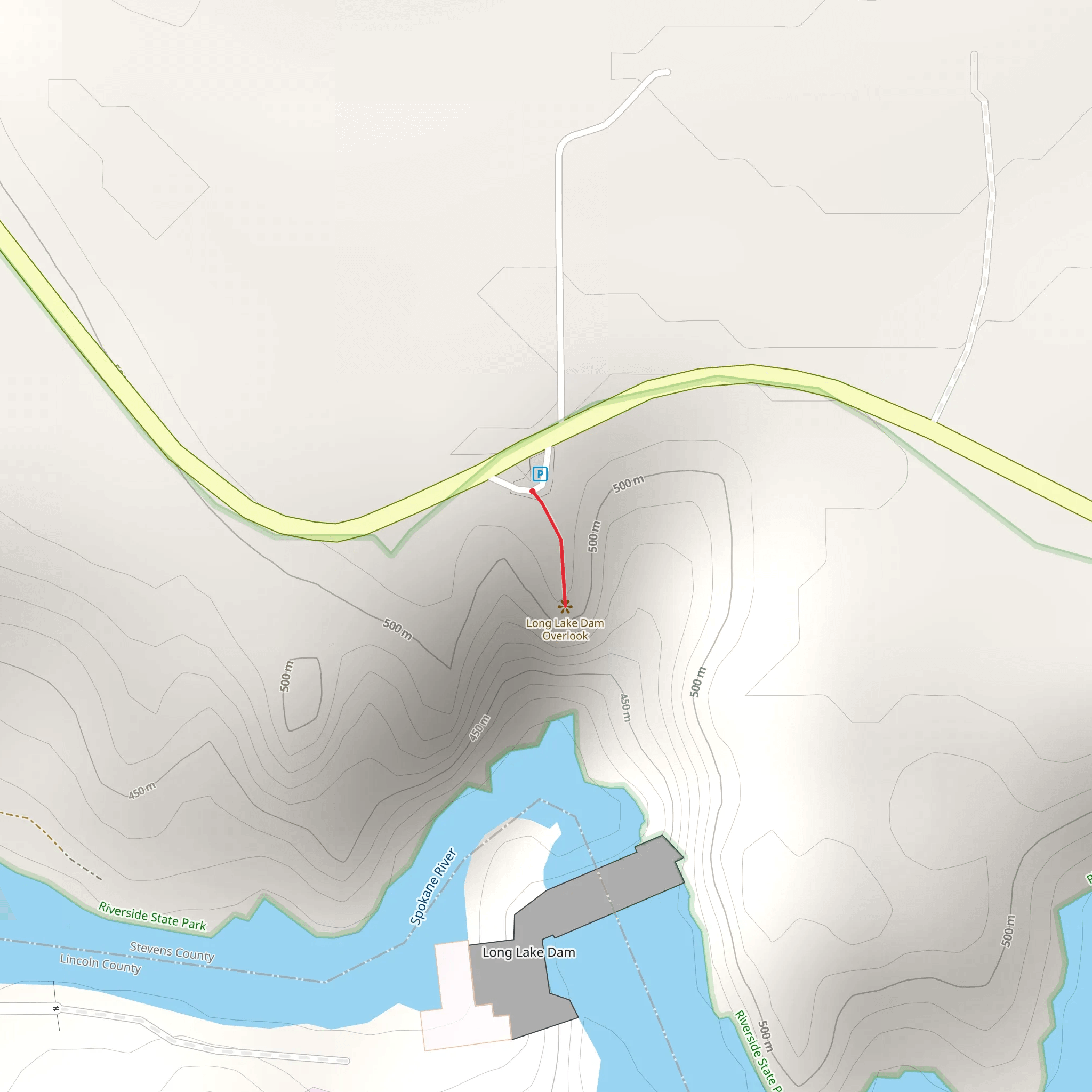 Long Lake Dam Overlook mobile static map