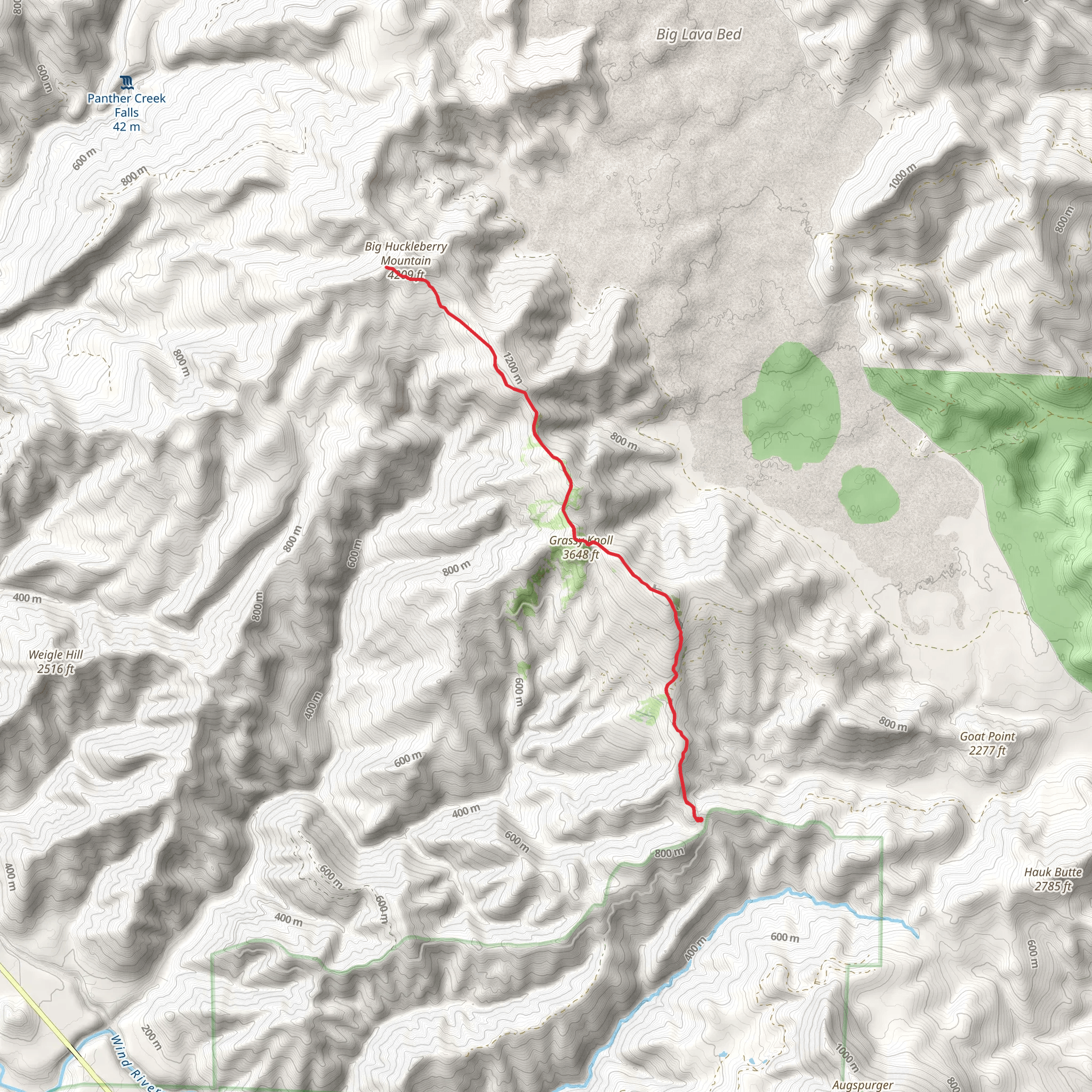 Grassy Knoll Trail mobile static map