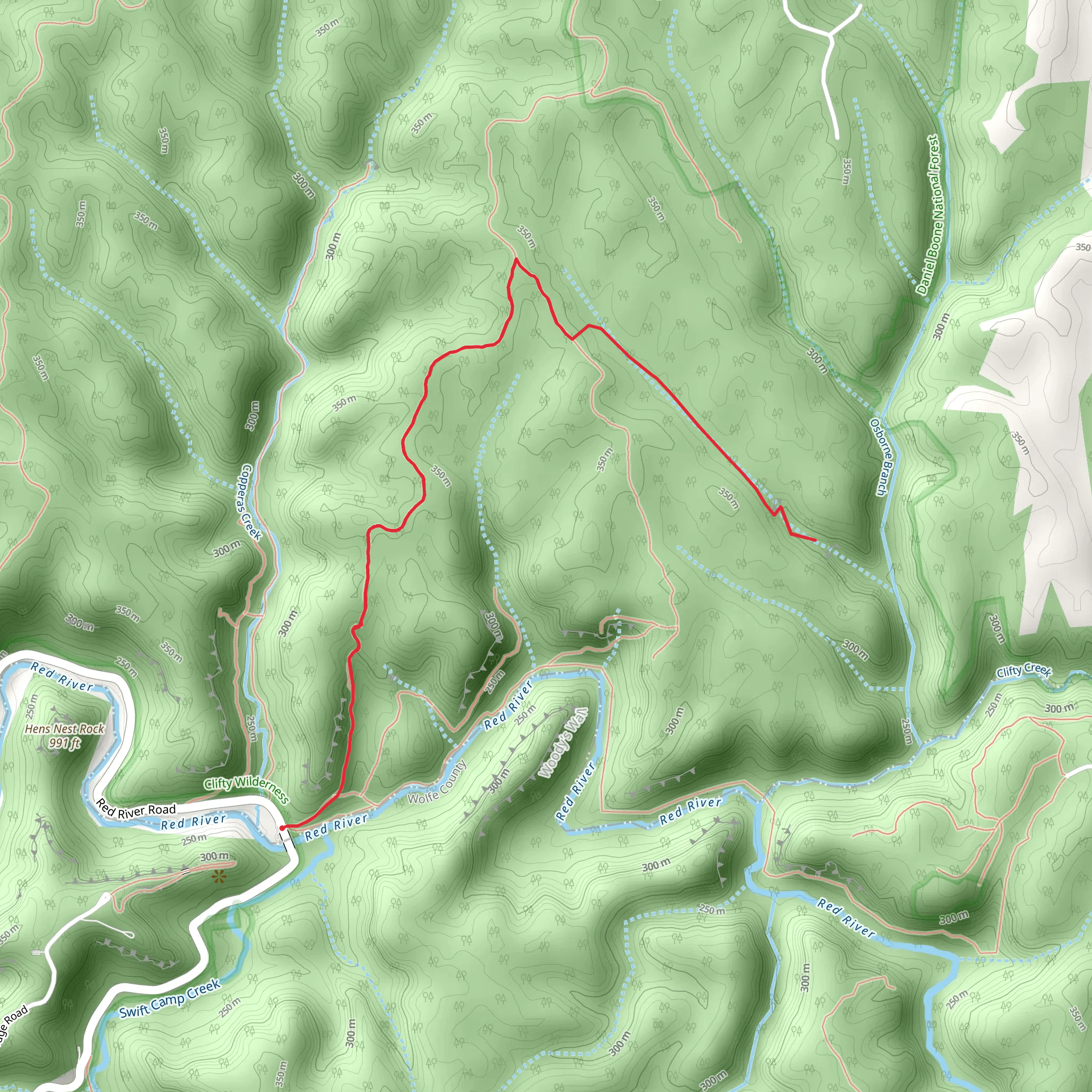 Moonshiner Arch and Osbourne Bend Loop Trail mobile static map
