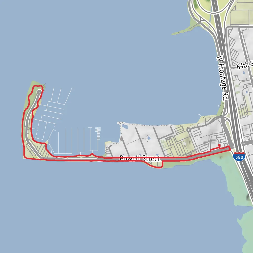 Hotel to Marina Park Loop Run mobile static map