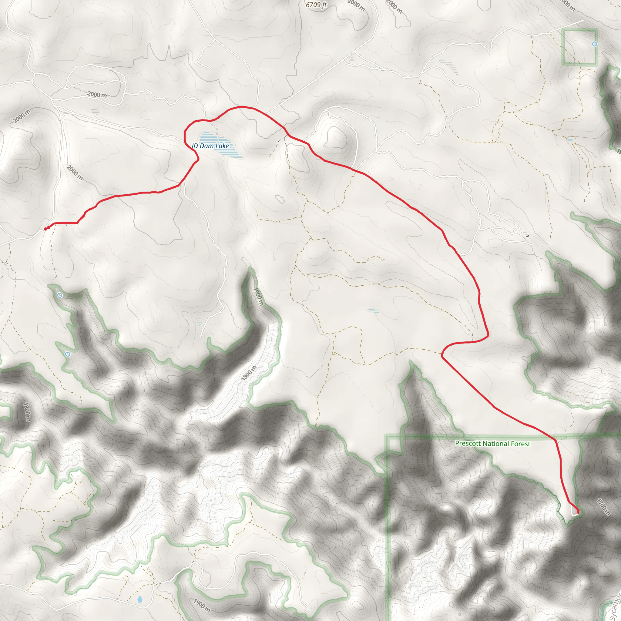 Sycamore Point Trail mobile static map