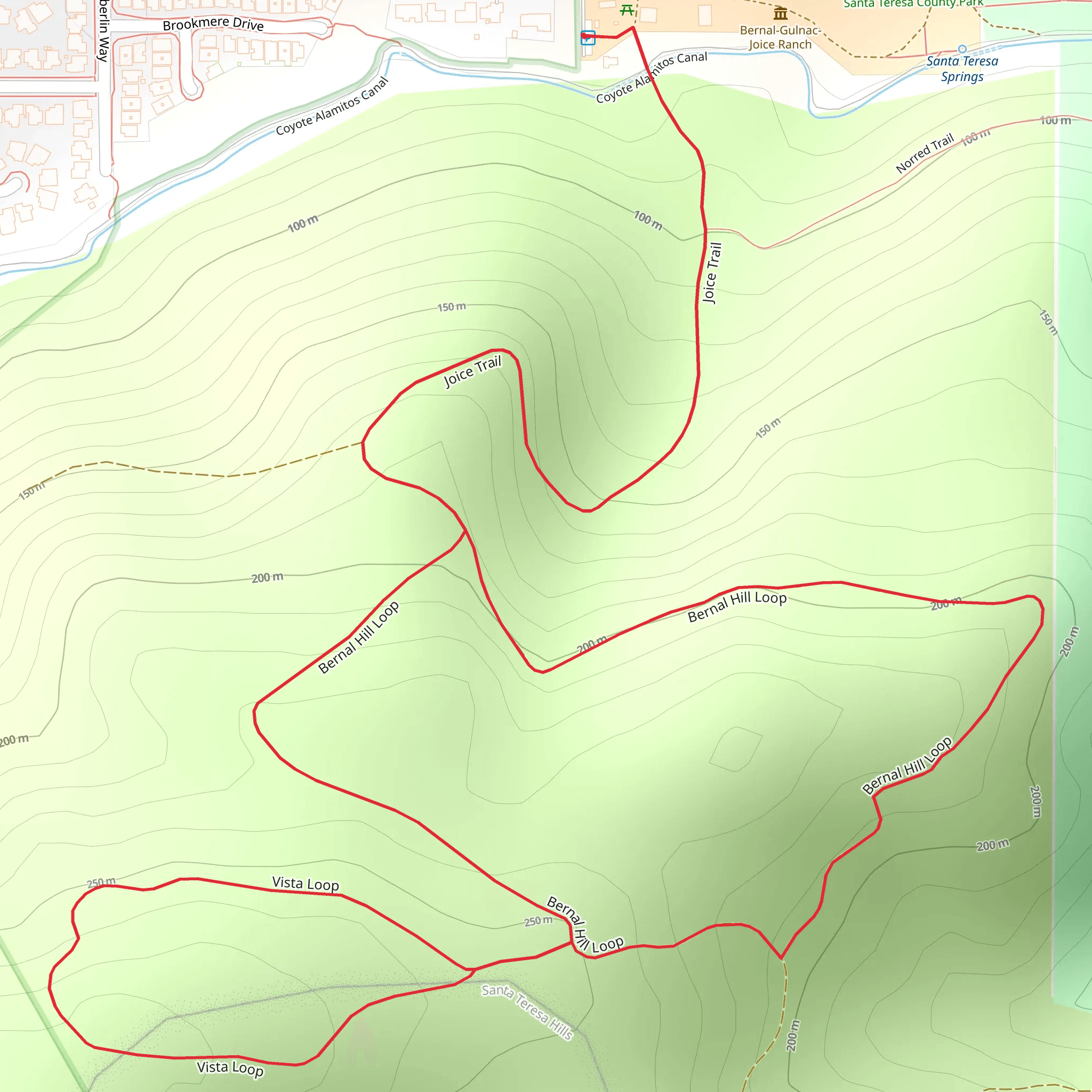 Bernal Hill Loop via Joice Trail mobile static map