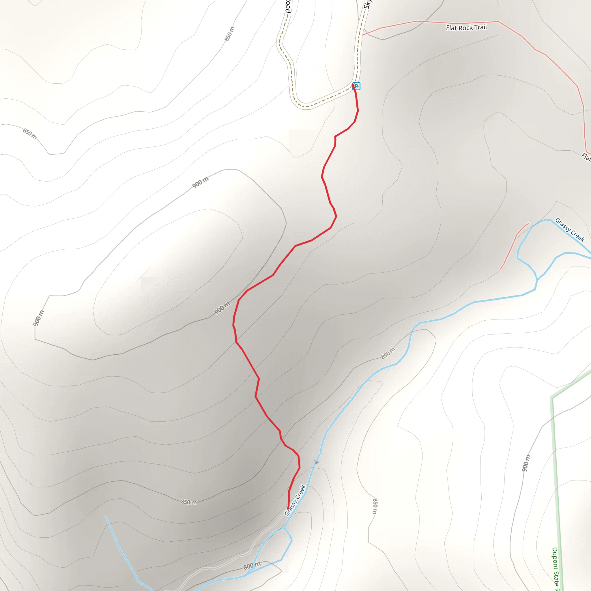 Sky Valley Road mobile static map
