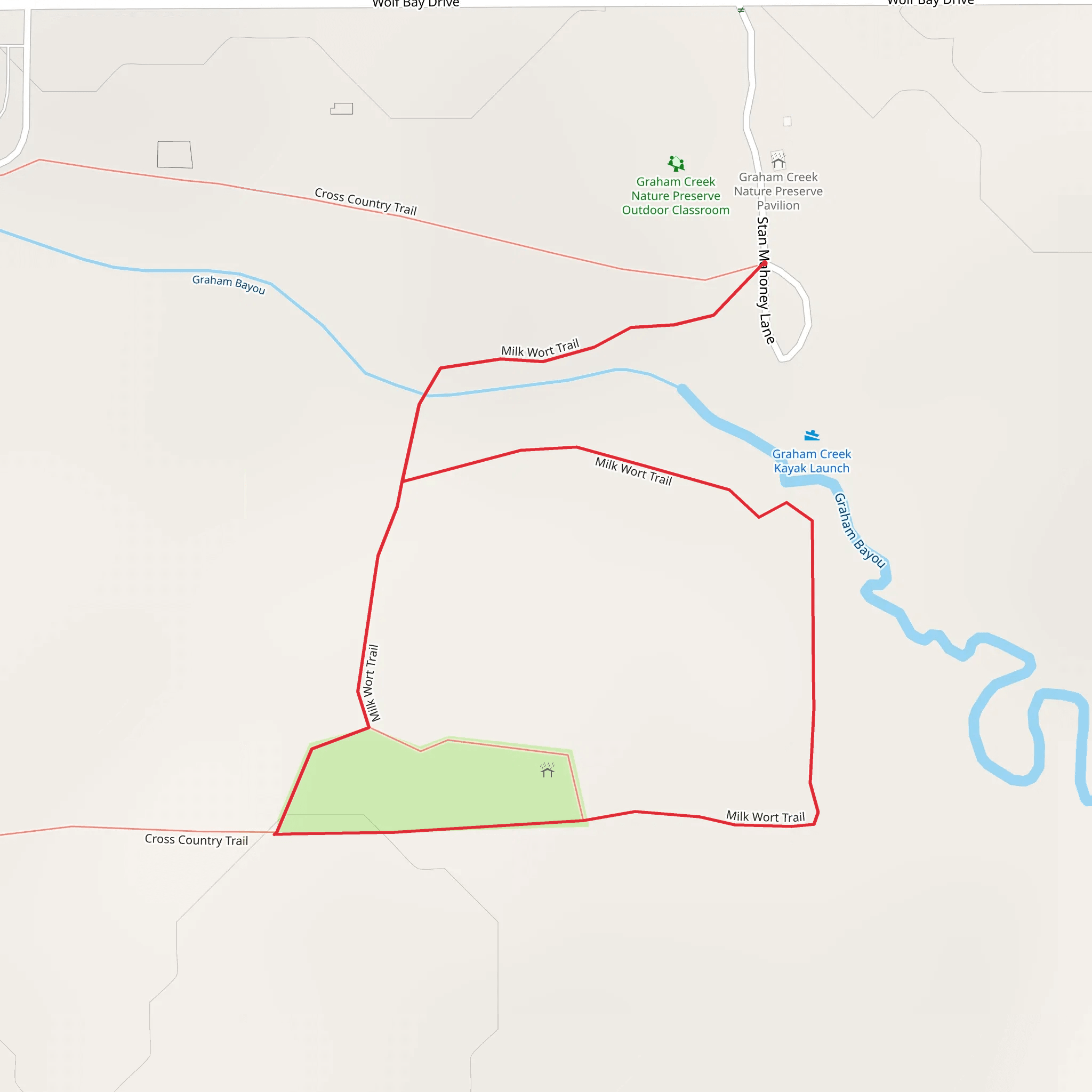 Milk Wort Loop Trail mobile static map