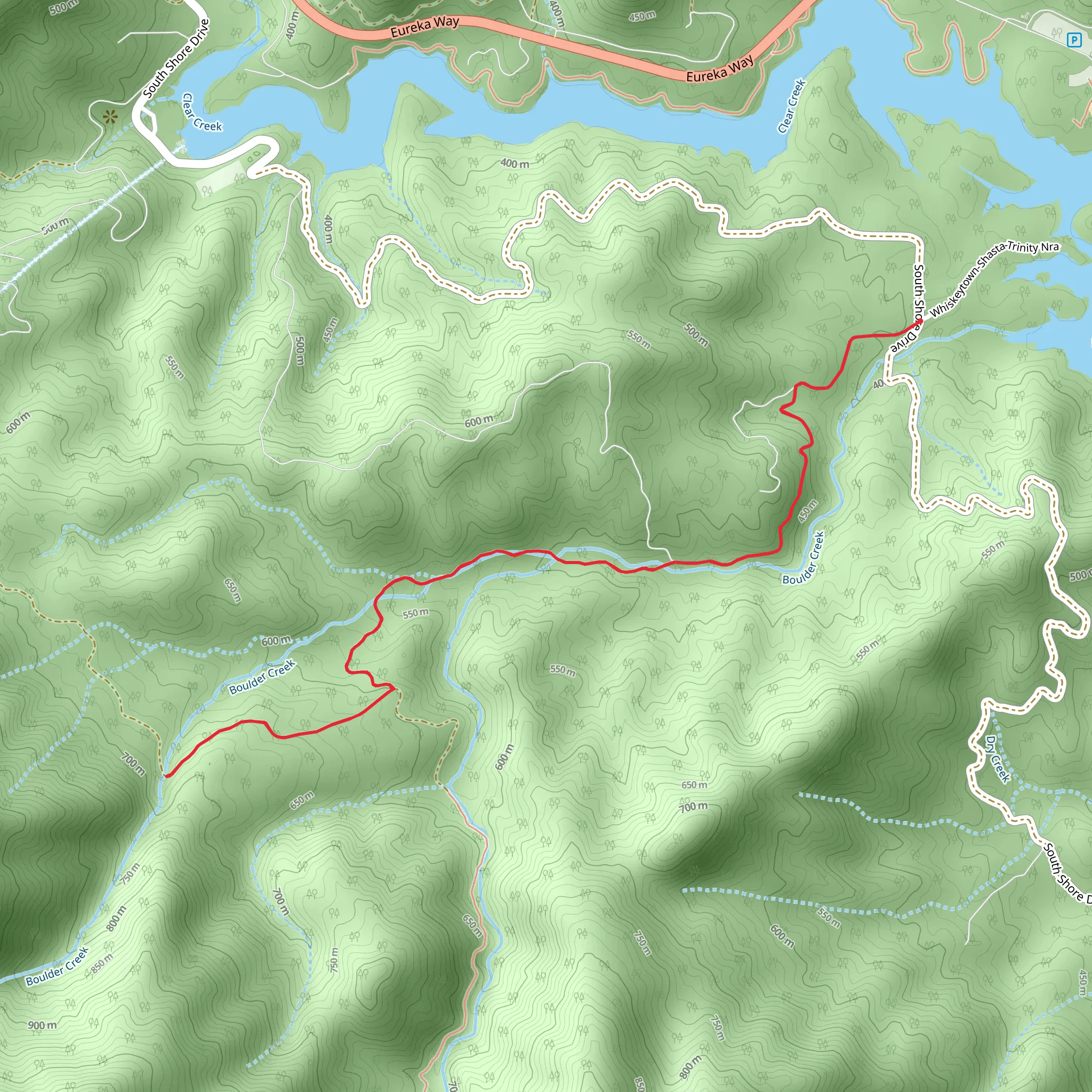 Boulder Creek from South Shore Drive mobile static map