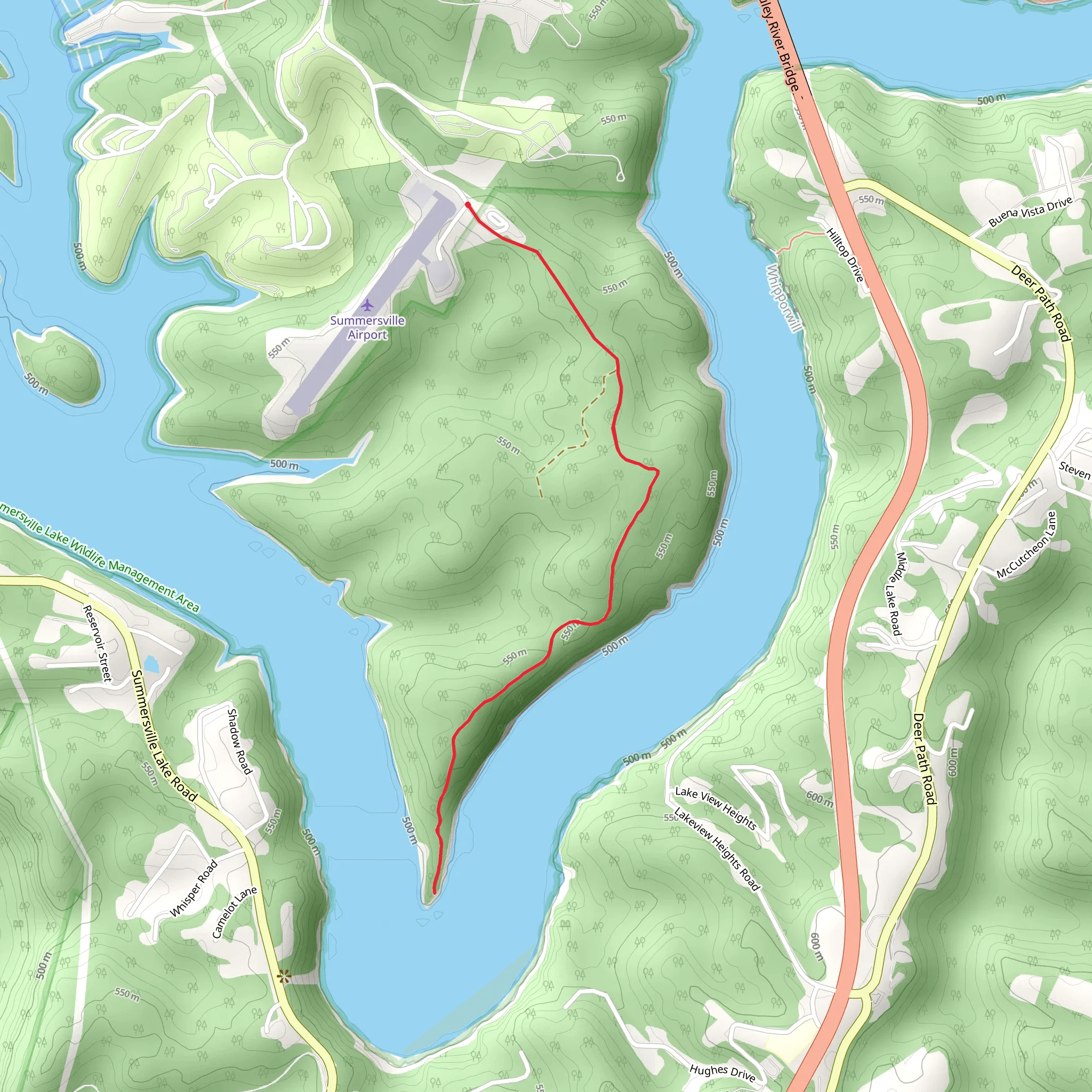 Long Point Run Trail mobile static map