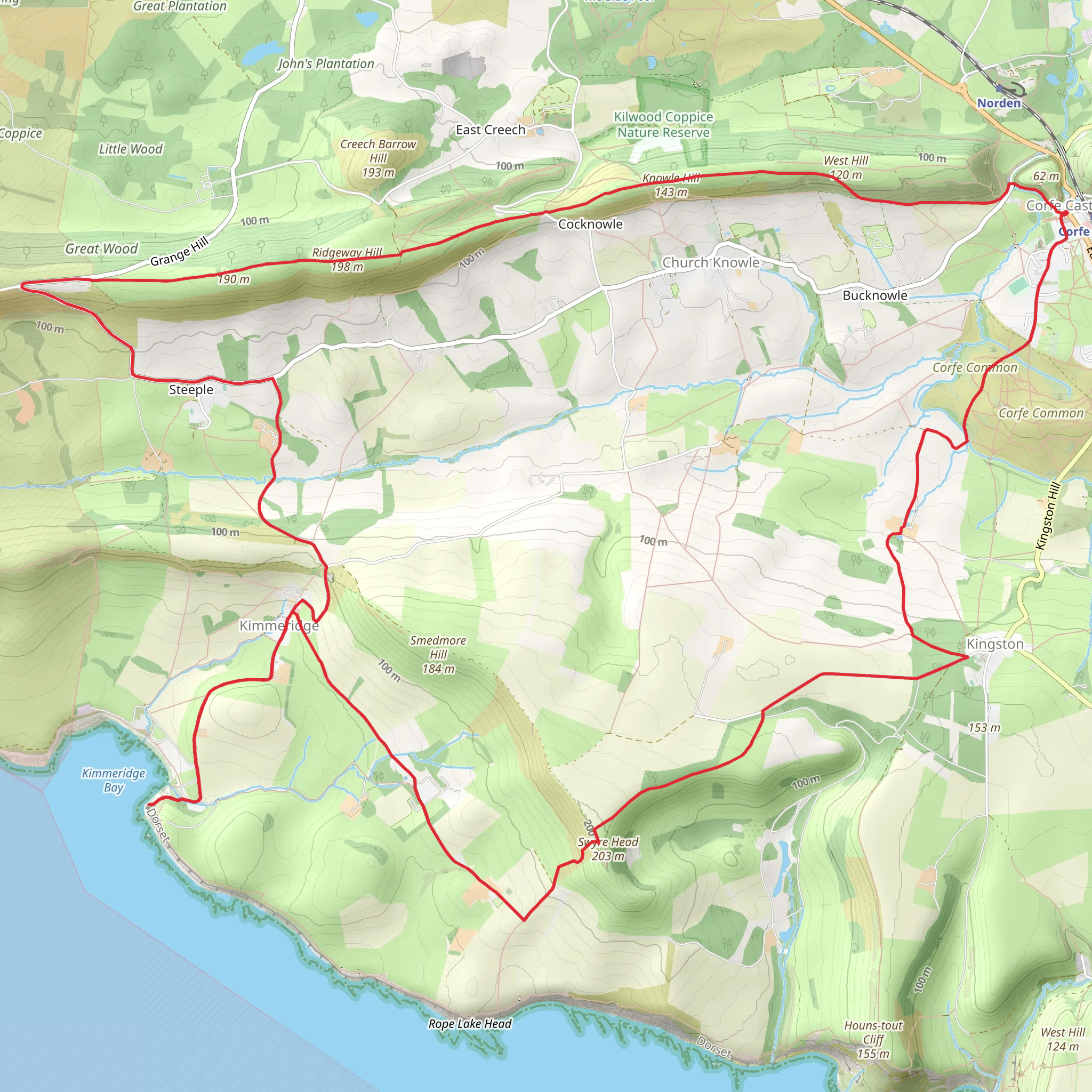 Corfe Castle, Kimmeridge and Kingston Loop via Clavell Tower | Dorset