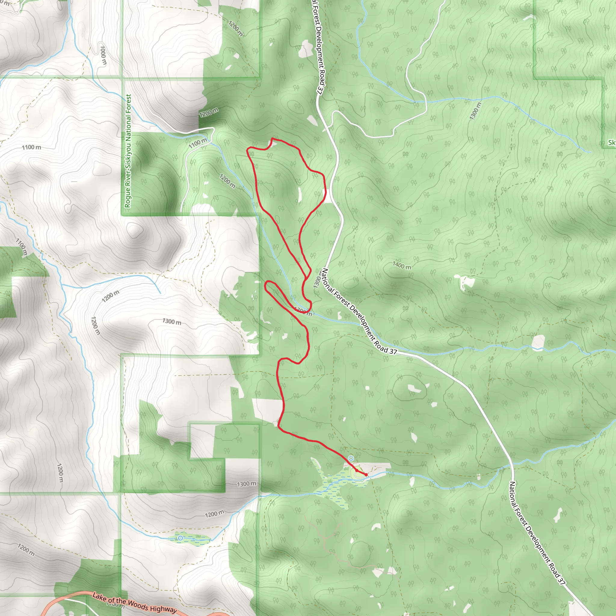 Willow Prairie North Loop Trail mobile static map