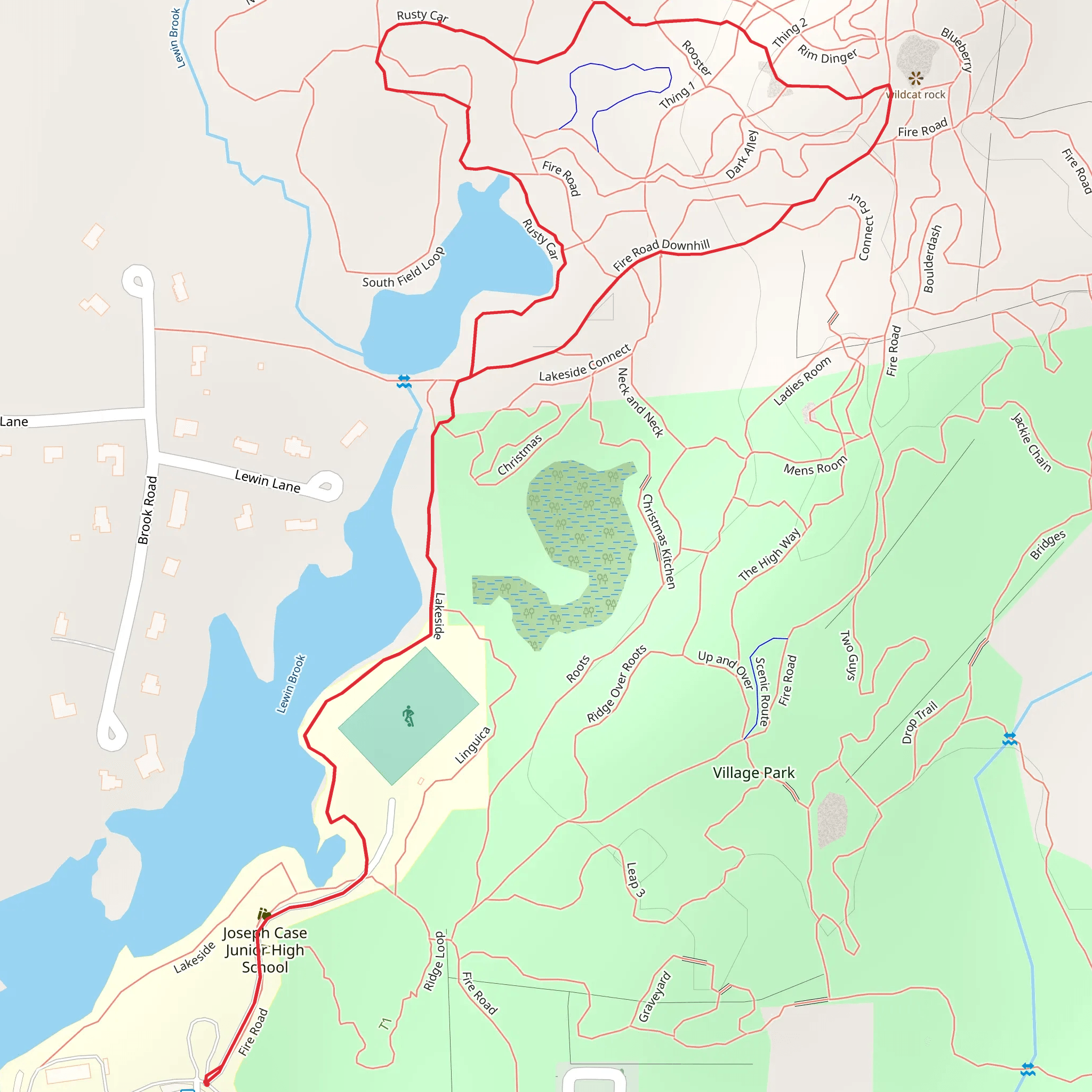 Lakeside and Superman Trail Loop via Fire Road mobile static map