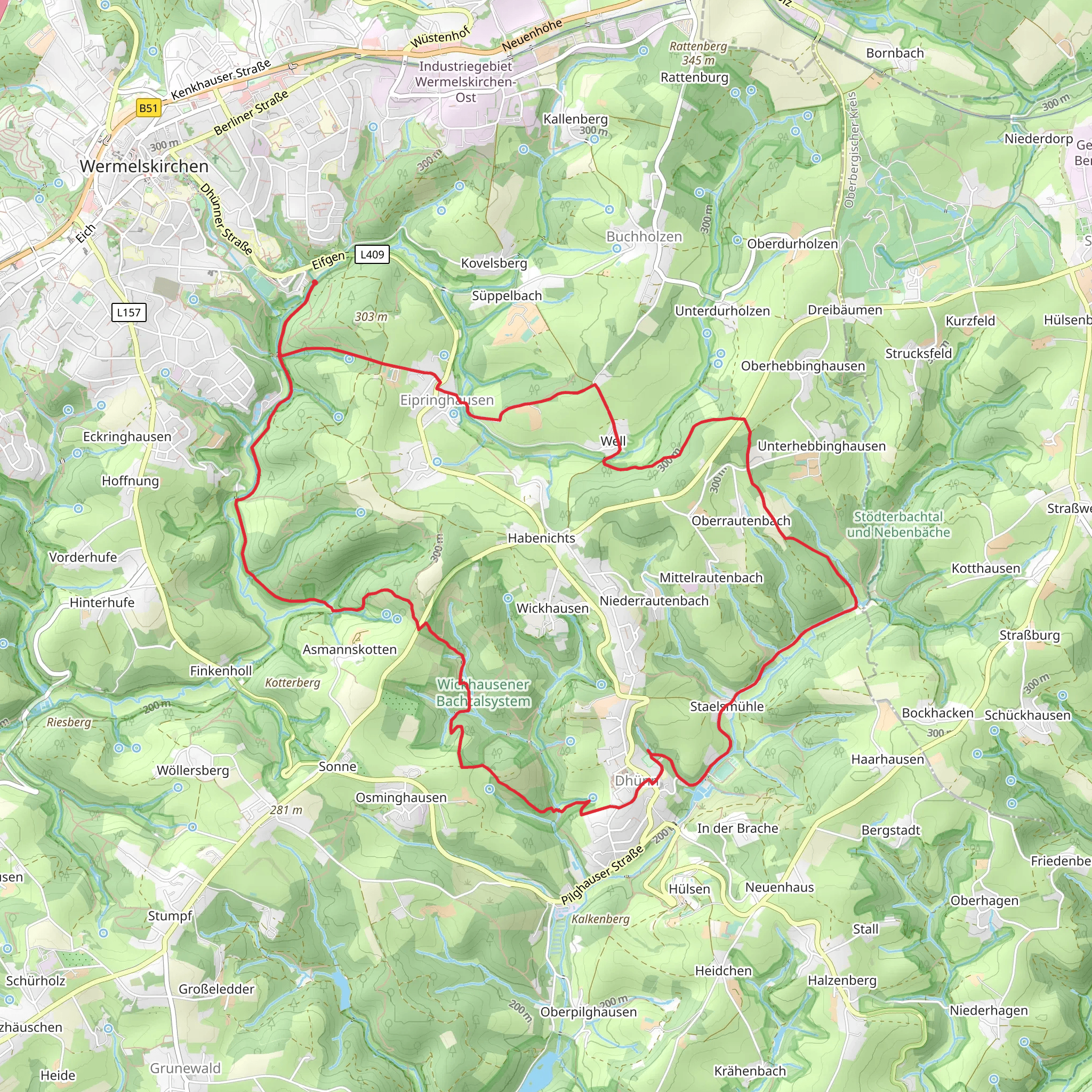 Kirchenberg via Vom Park ins Tal mobile static map