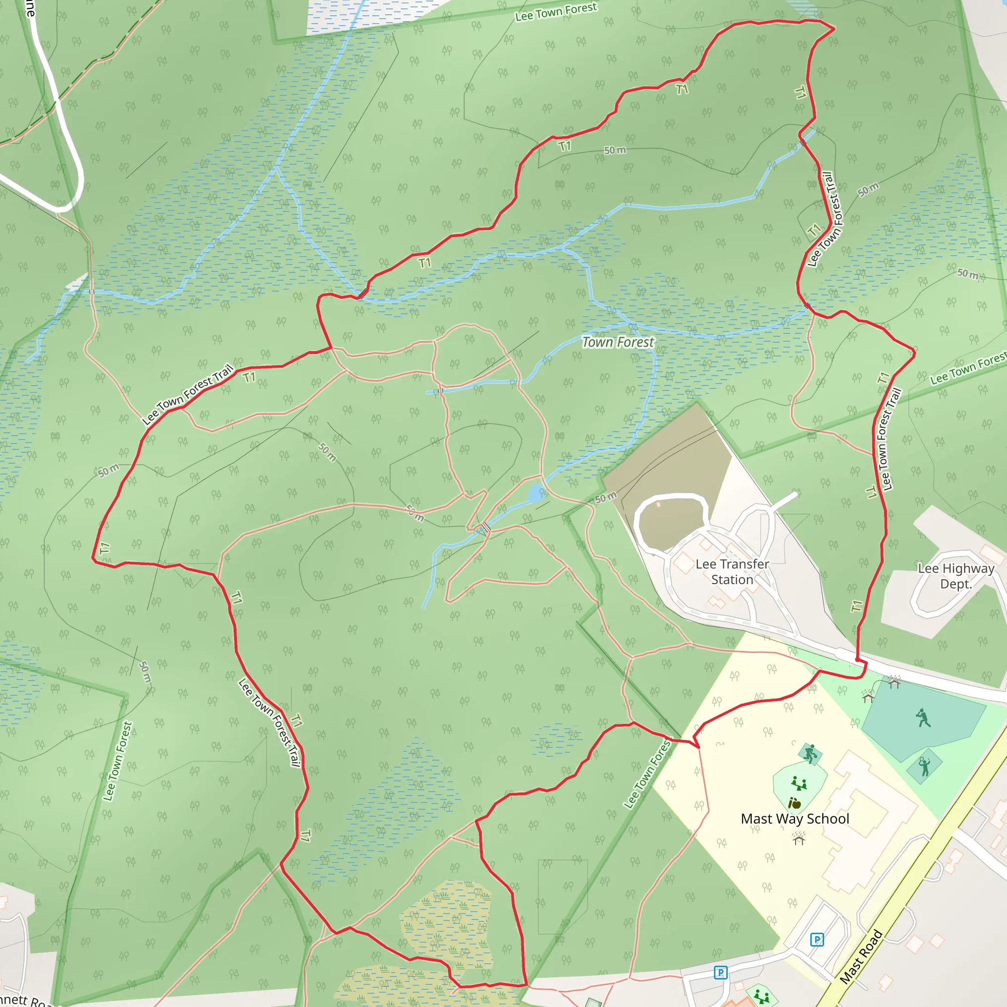 Town Forest - Lee mobile static map
