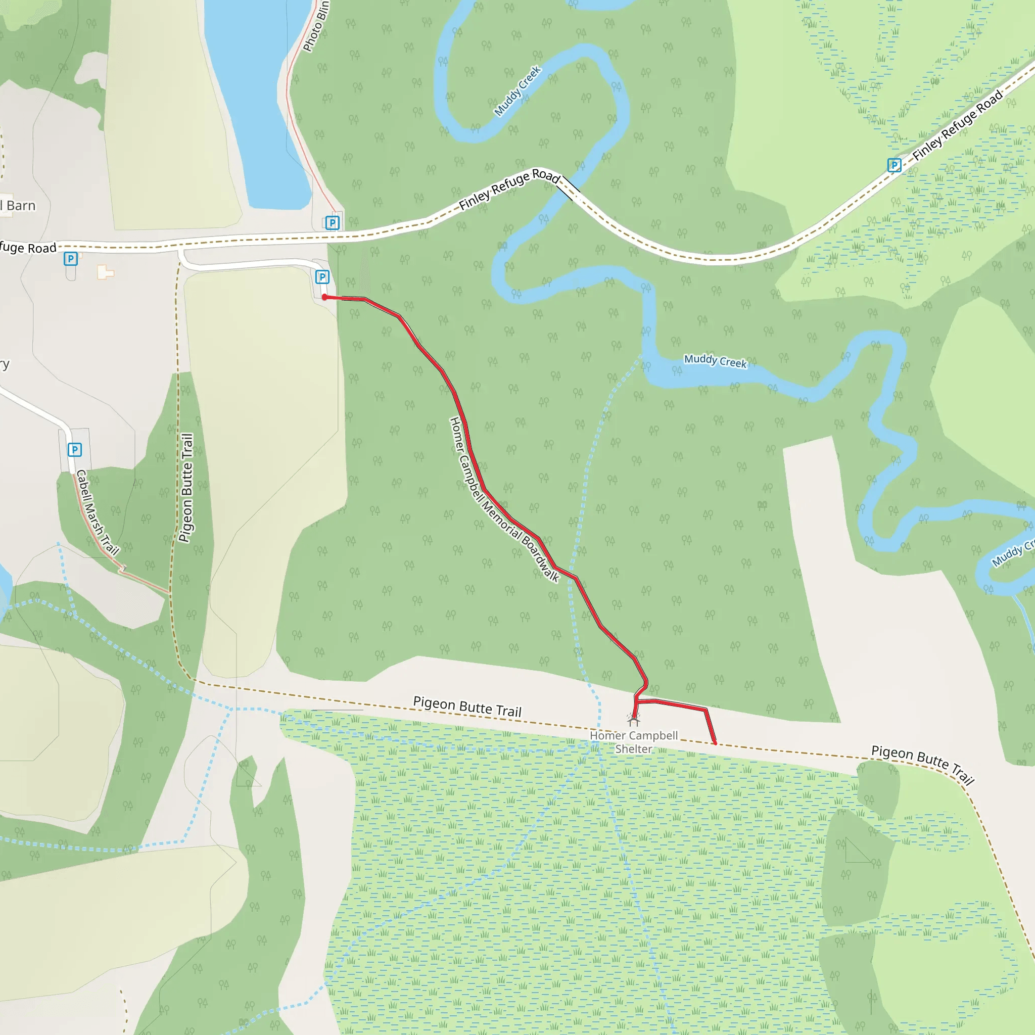 Homer Campbell Memorial Boardwalk mobile static map