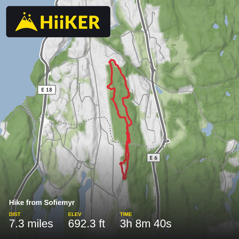 A map preview of the recording Stolpejakt Hauketo/Prinsdal-Alle,🅿️Tårnåsen skole.