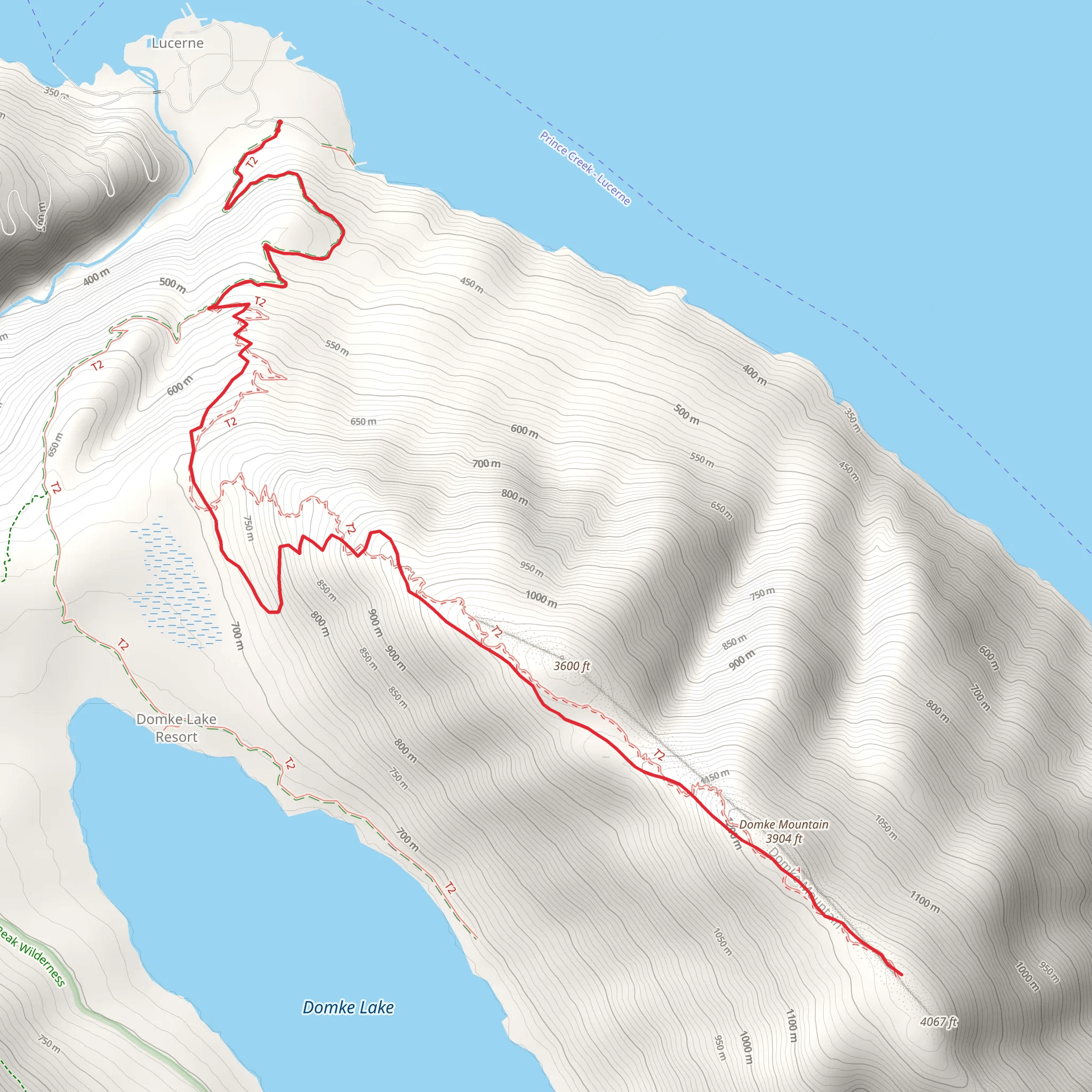 Domke Mountain Lookout Trail mobile static map