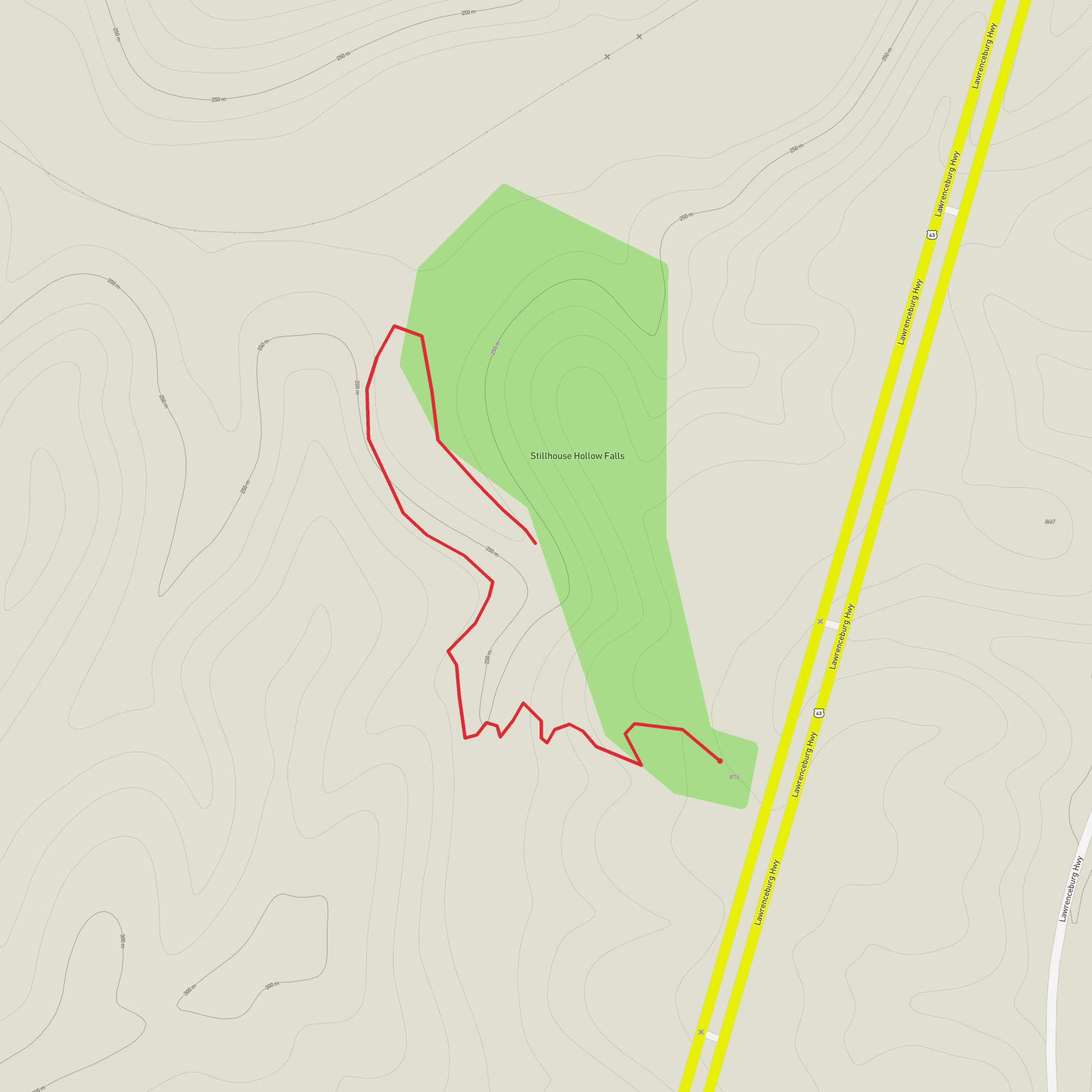 Stillhouse Hollow Falls mobile static map