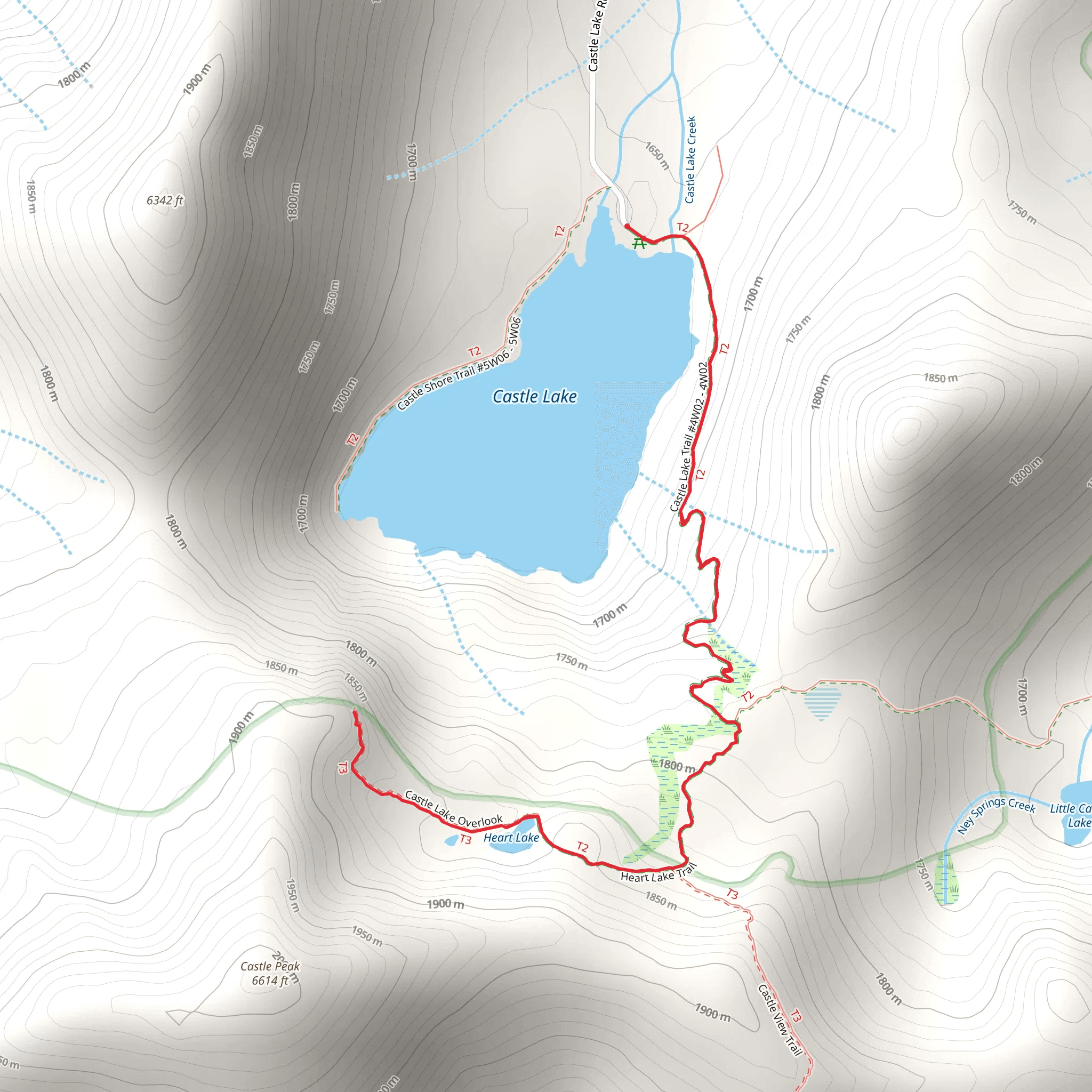 Castle Lake Overlook mobile static map