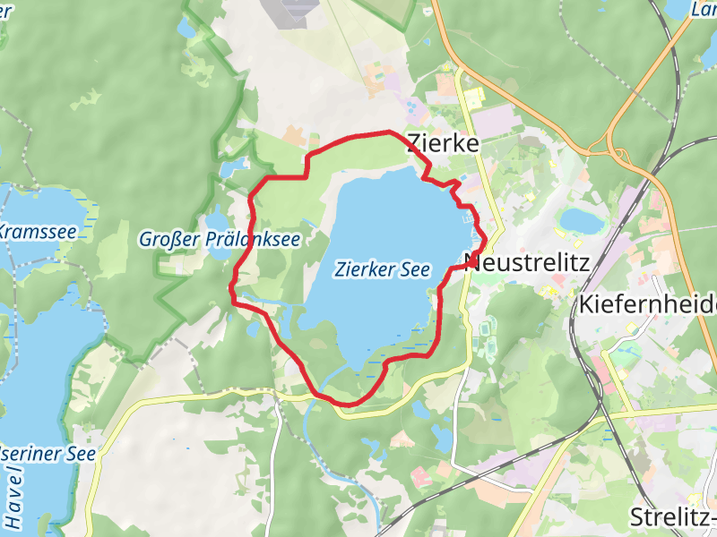 Zierker See via Mueritz Nationalpark Wanderweg